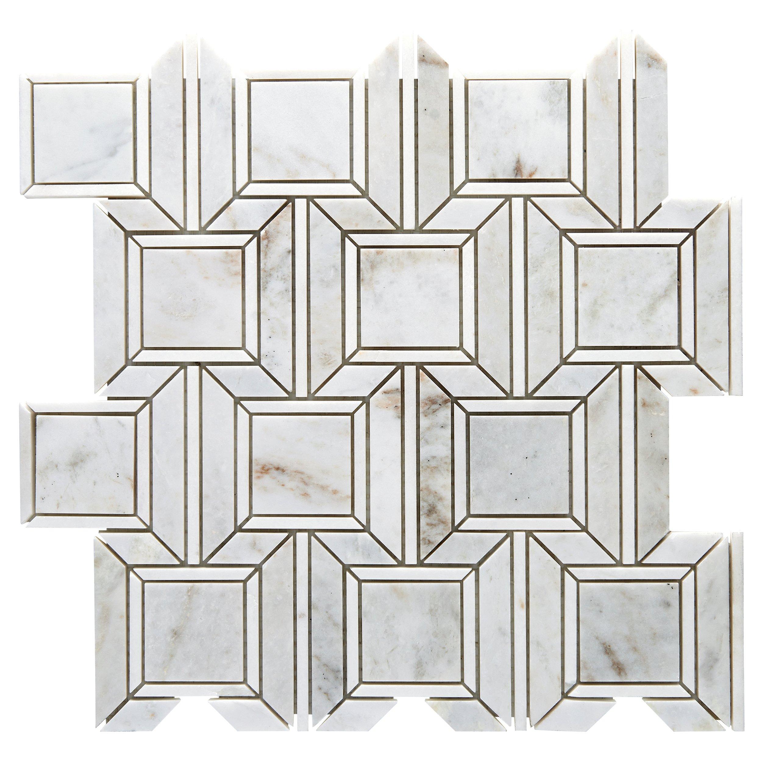Empire Bianco Orion Polished Marble Mosaic