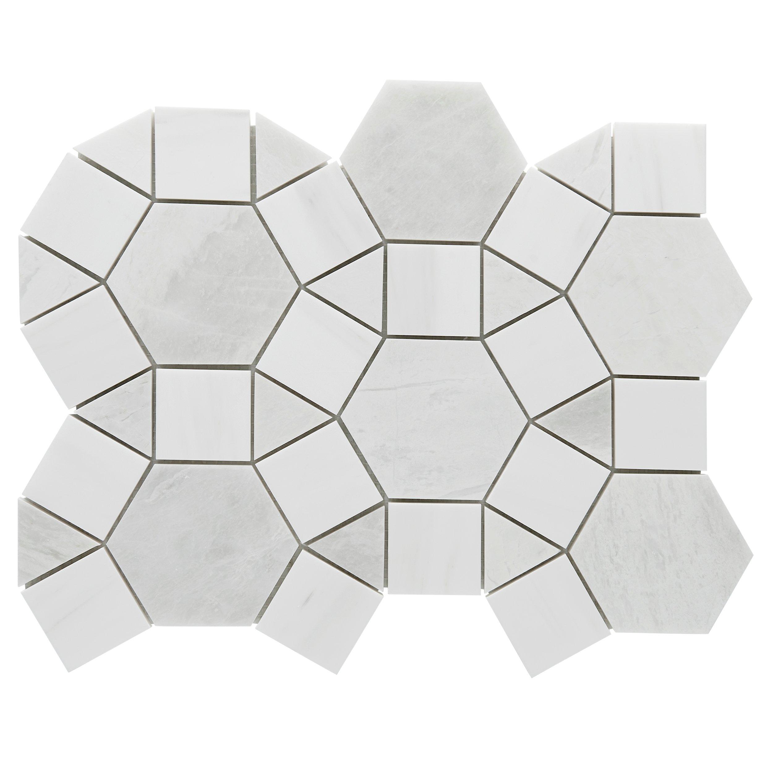 Avery Dolomite Iceberg Polished Marble Mosaic