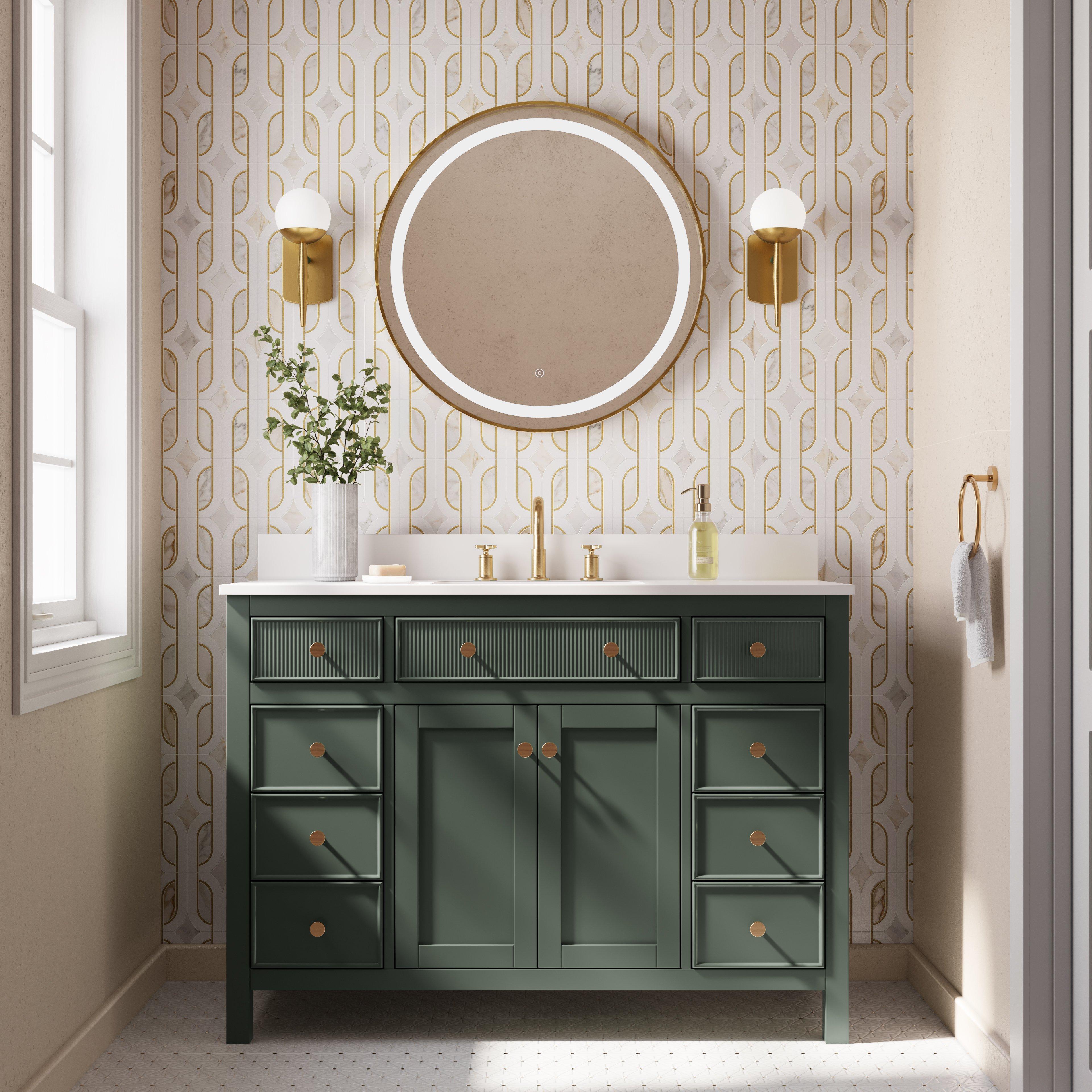 Nova Dolomite Brass Polished Marble Mosaic