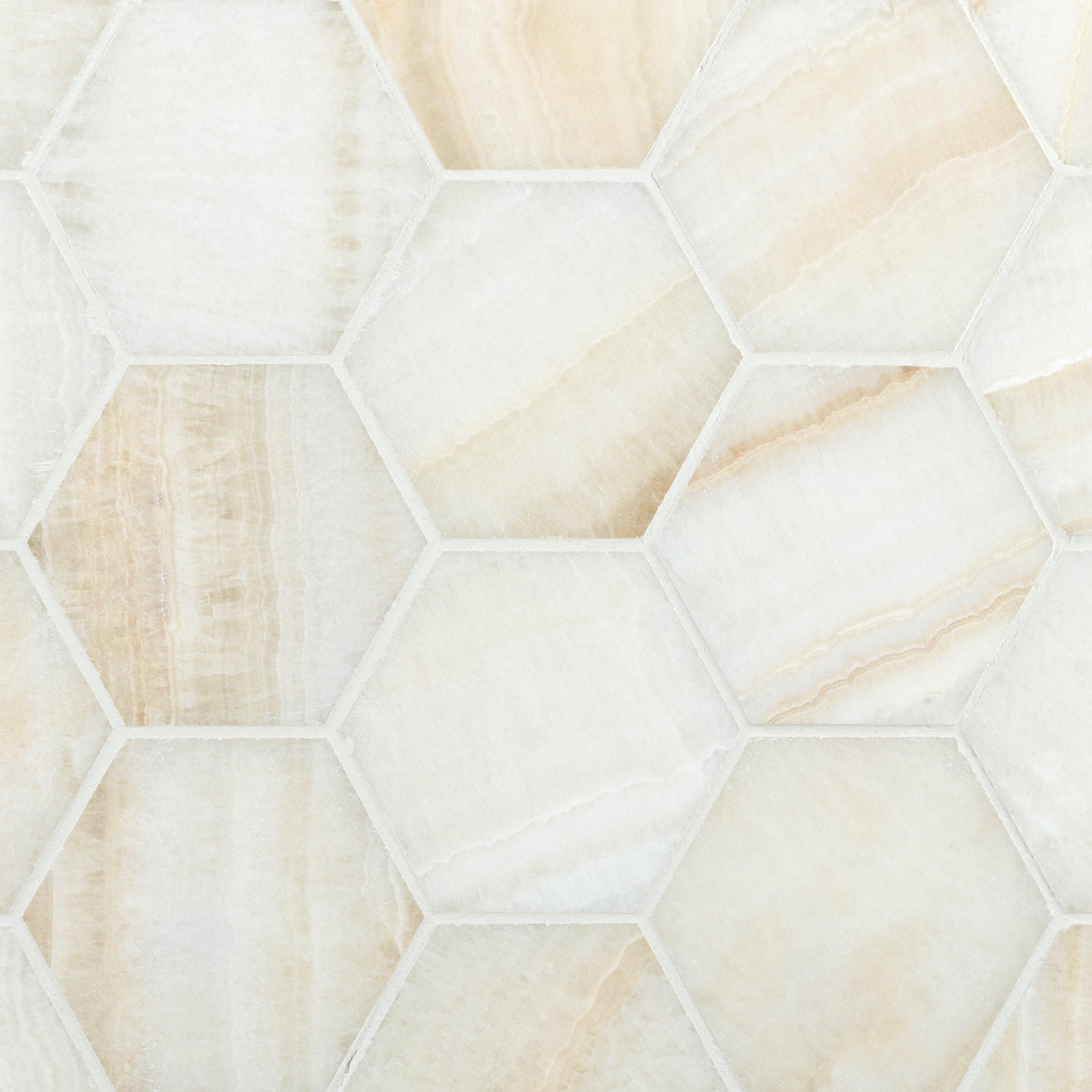 Vanilla Onyx Hexagon Honed Mosaic