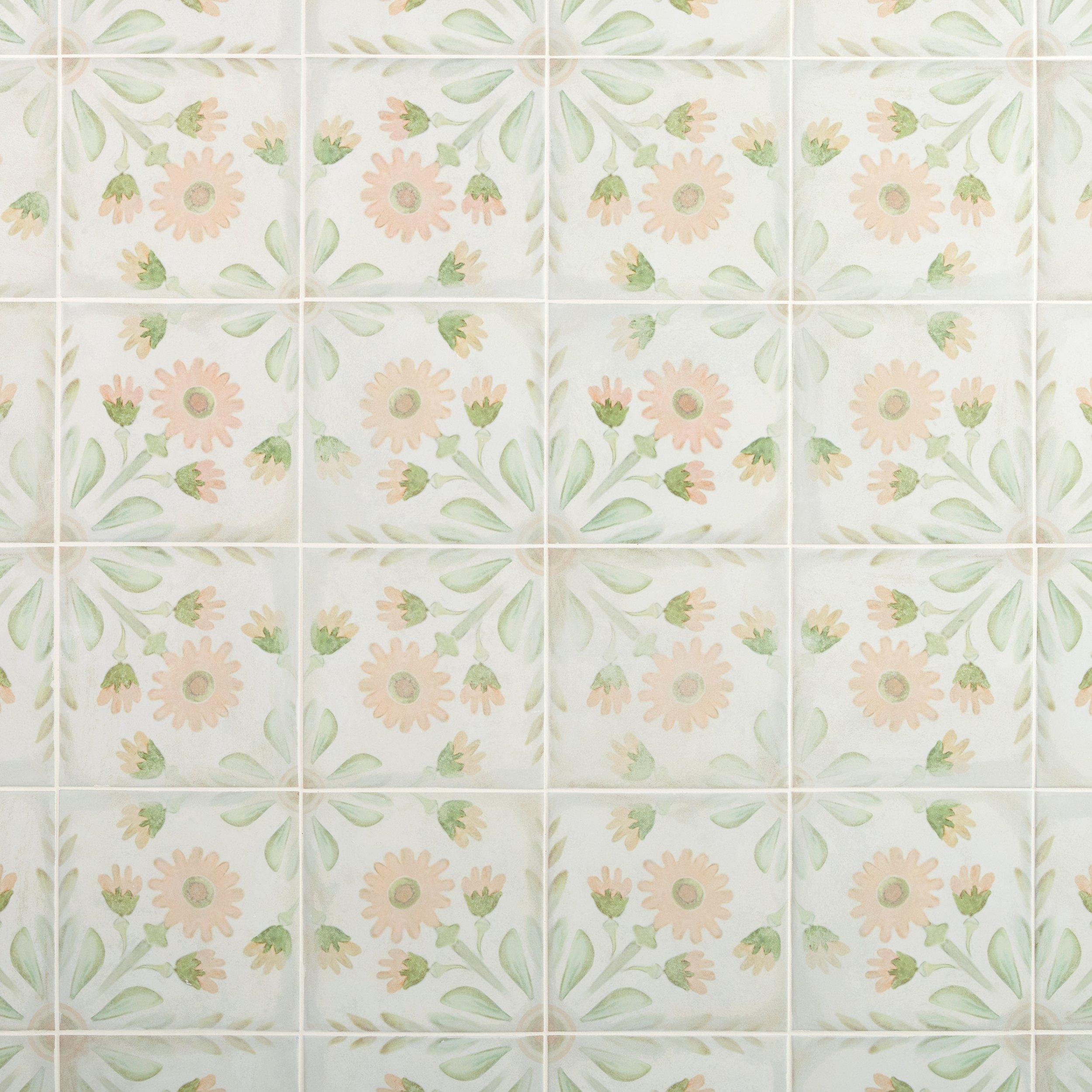Lydia Floral Porcelain Tile