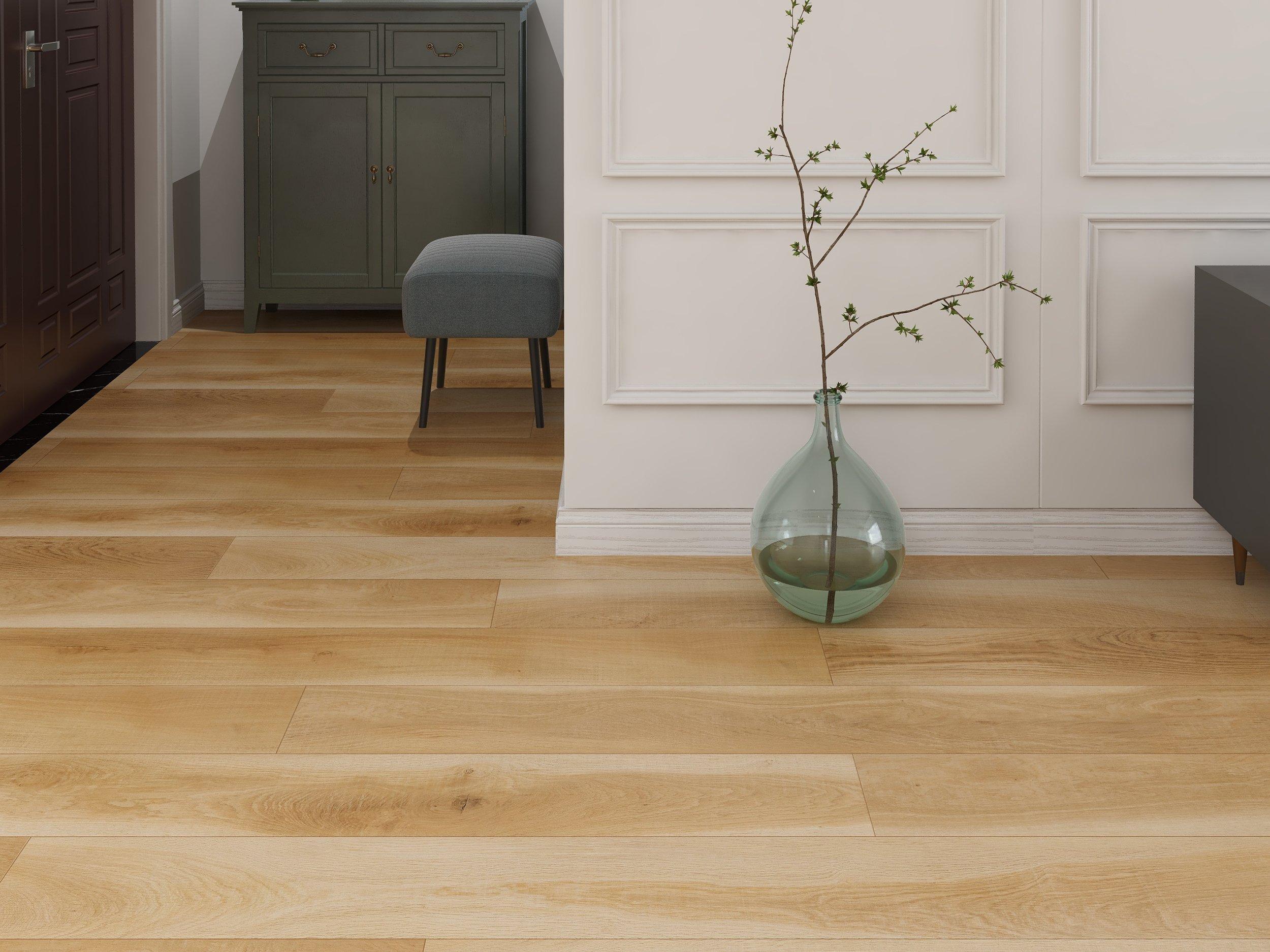 NuCore Performance | Earl Grey Rigid Core Luxury Vinyl Plank - Cork Back, 8 mm - Floor & Decor