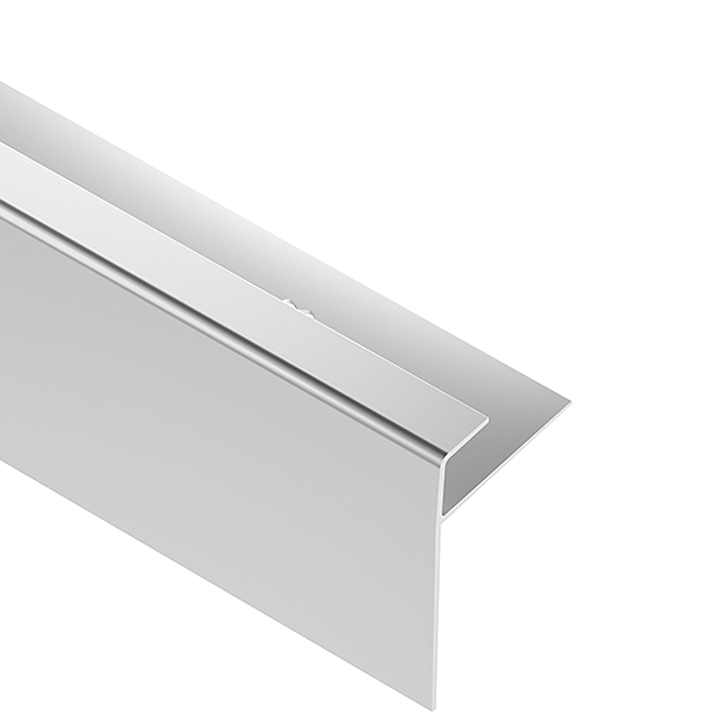 Schluter Vinpro-STP-R 7/32in. Aluminum Brushed Chrome