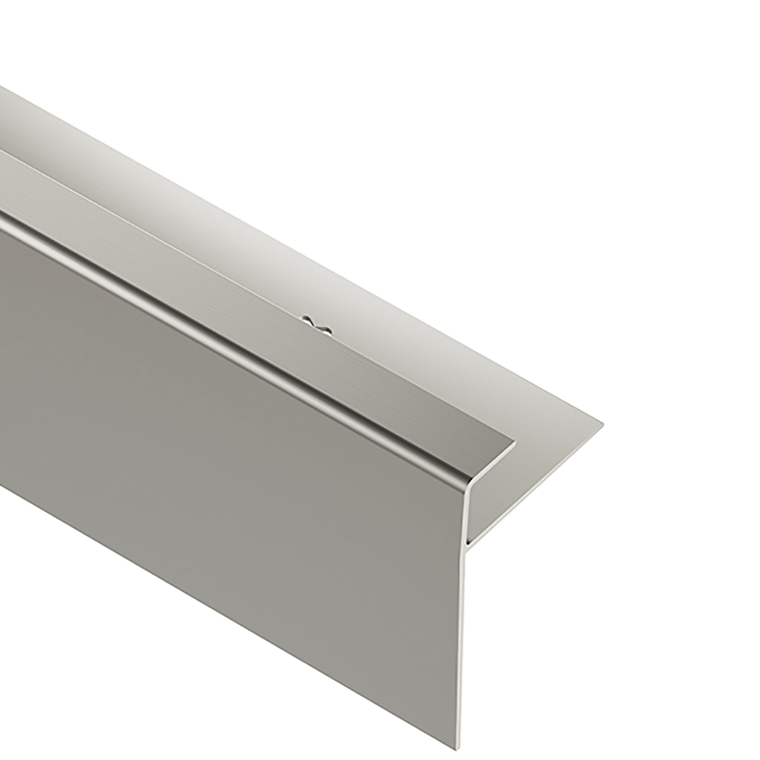 Schluter Vinpro-STP-R 1/4in. Aluminum Brushed Nickel | Floor And Decor