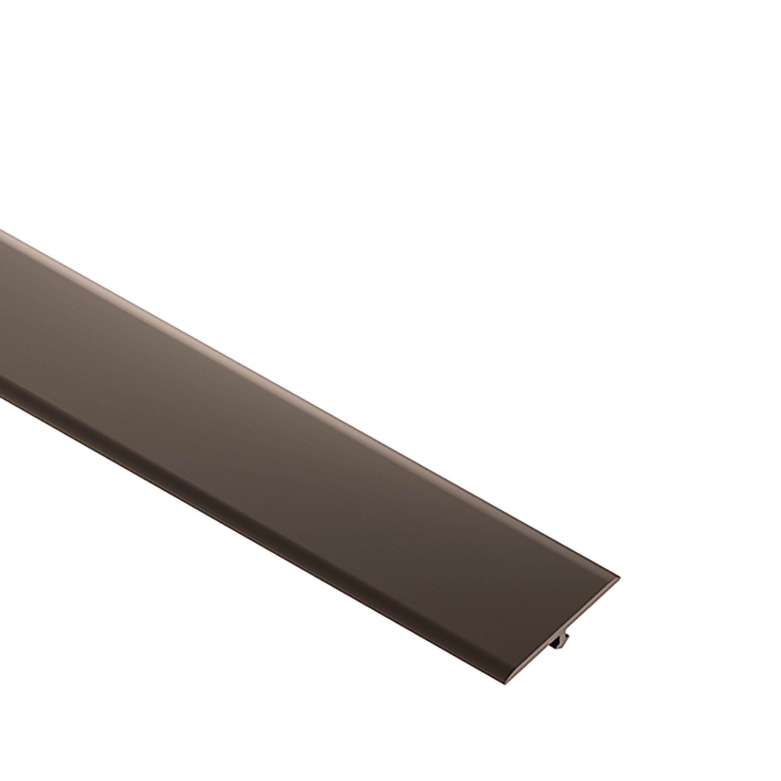 Schluter Vinpro-T 1in. Wide Transition Aluminum Brushed Bronze | Floor ...