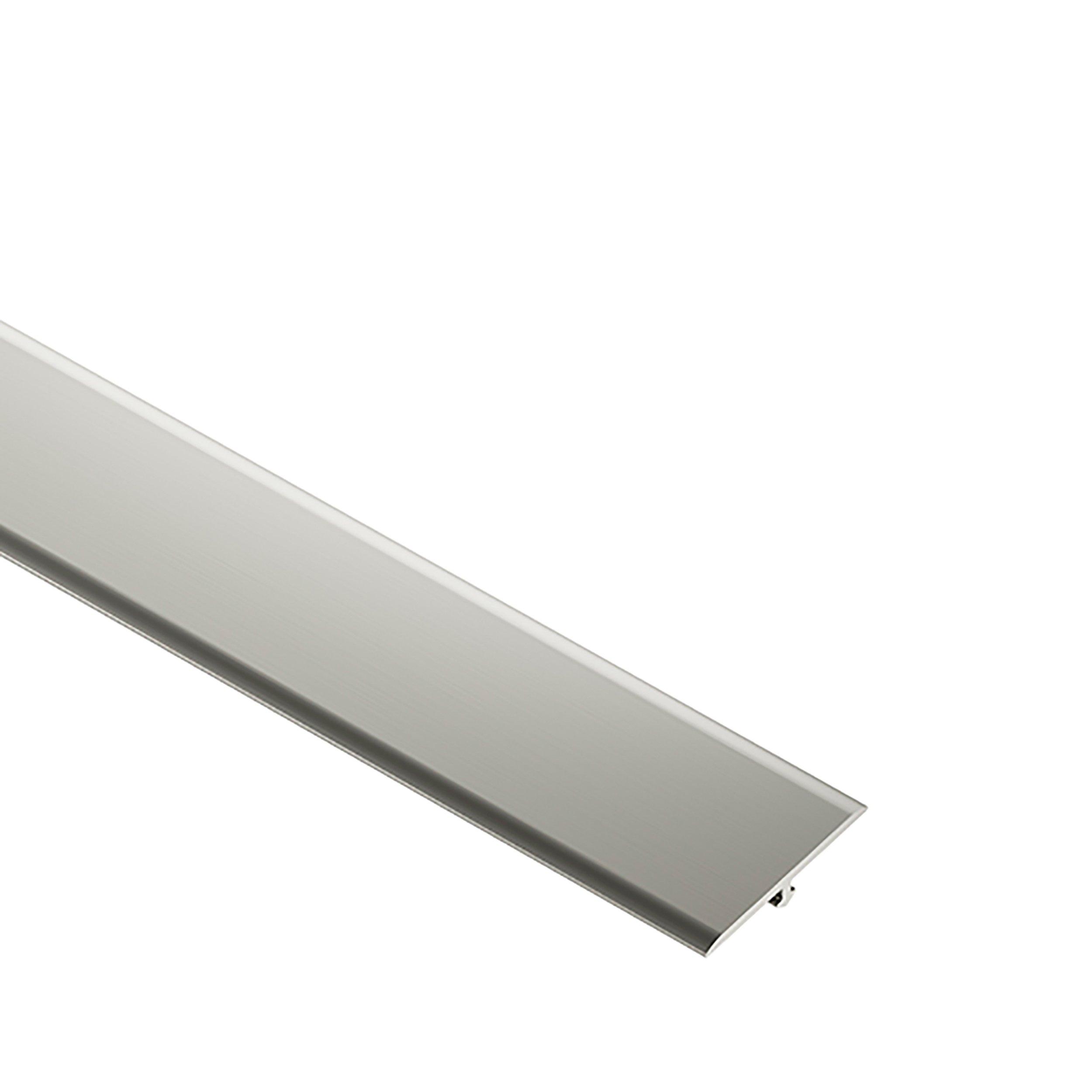 Schluter Vinpro-T 1in. Wide Transition Aluminum Brushed Nickel