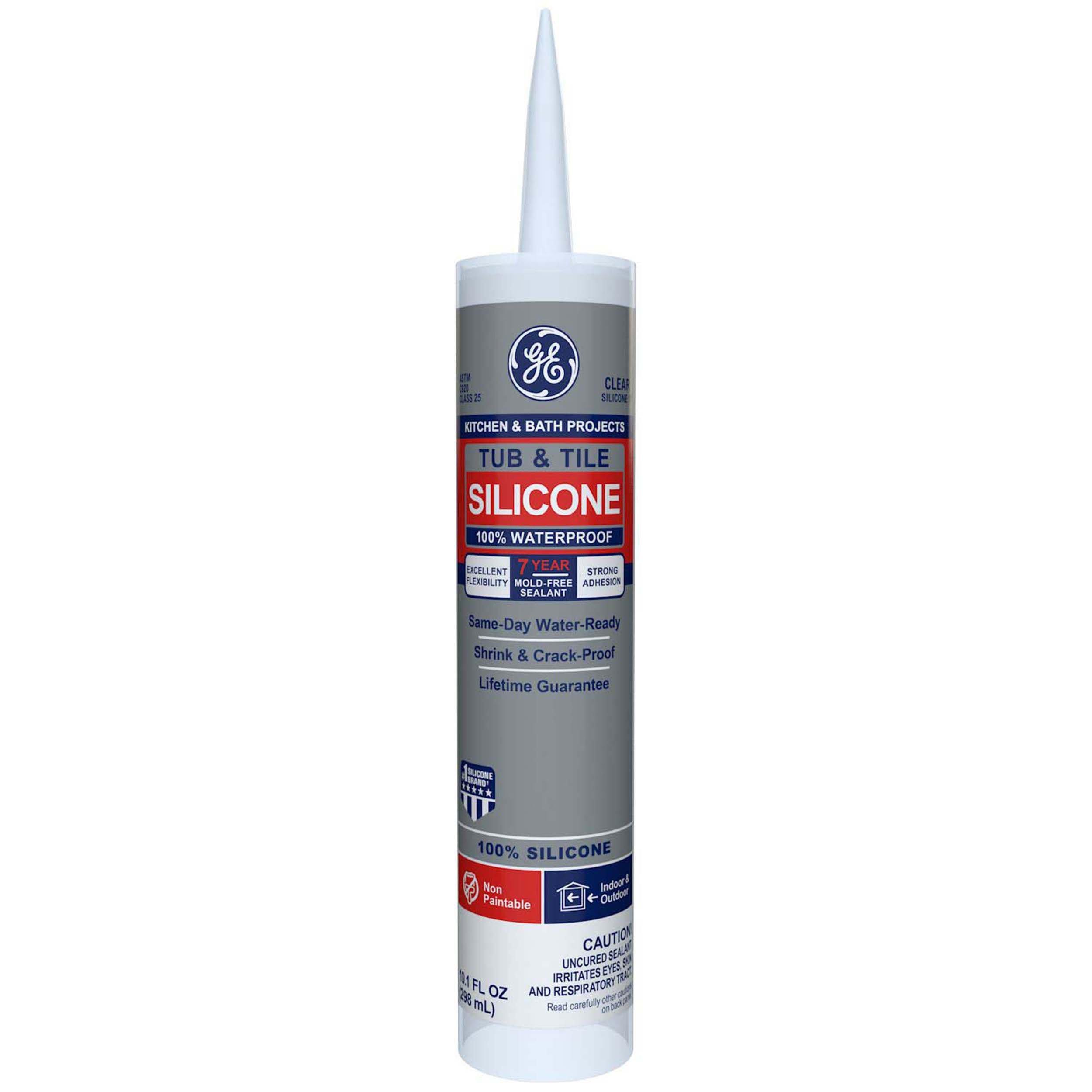 GE Tub and Tile Clear Silicone 10.1oz. Caulk