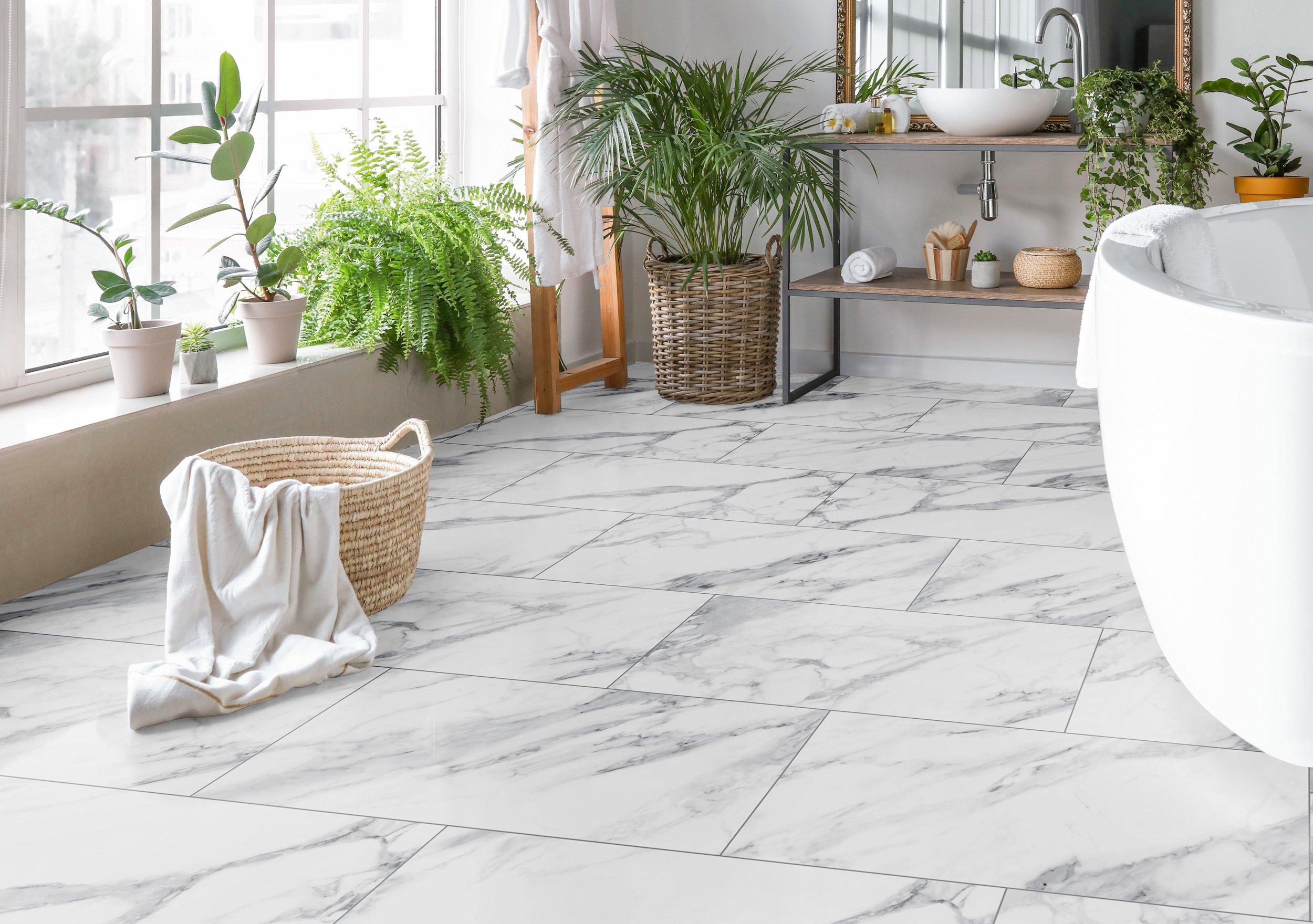 Strada Marble Rigid Core Luxury Vinyl Tile - Cork Back