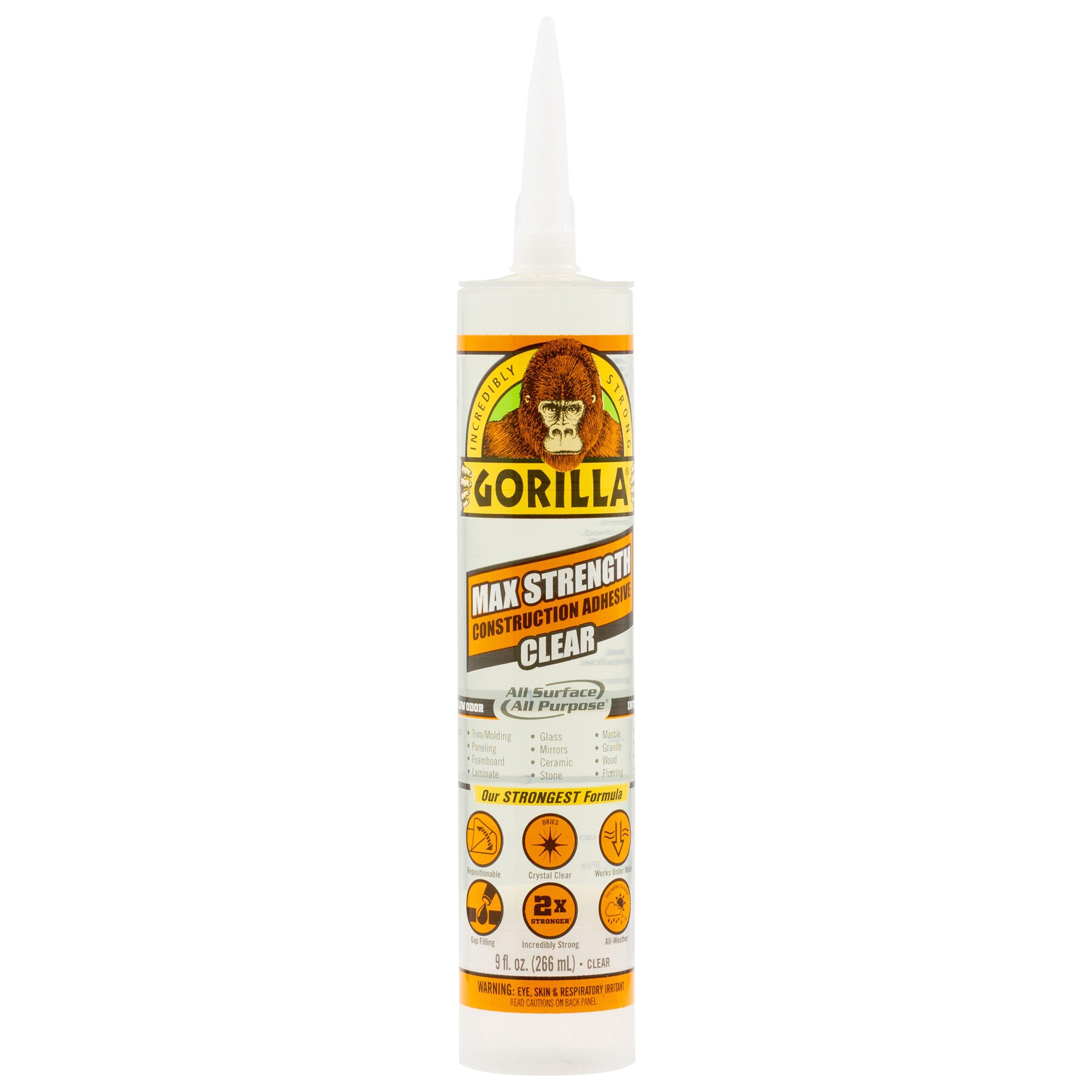 Gorilla 9oz. Clear Ultimate Construction Adhesive