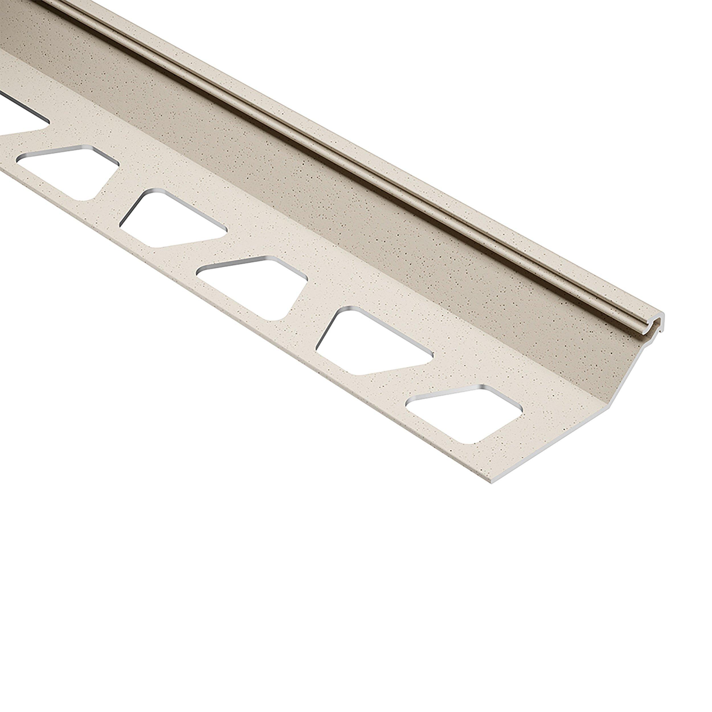 Schluter Finec-SQ Trim 1/2in. Aluminum Ivory