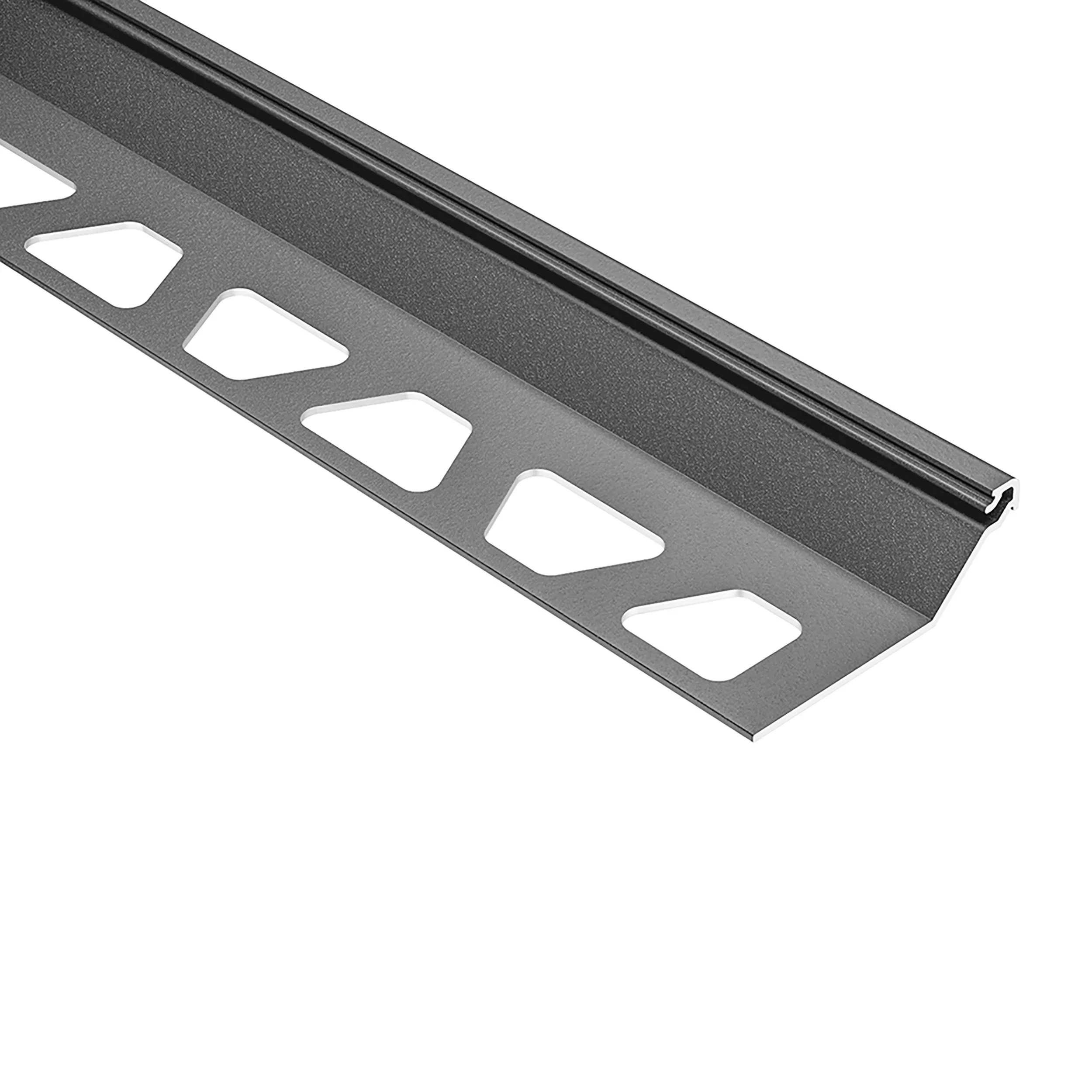Schluter Finec-SQ Trim 1/2in. Aluminum Light Anthracite