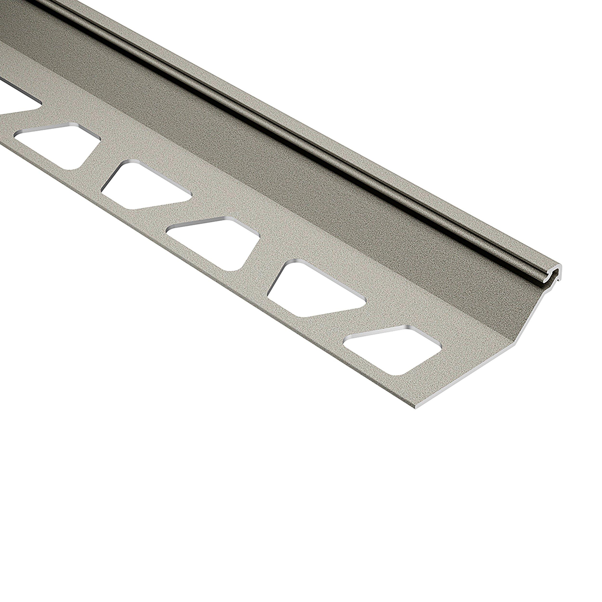 Schluter Finec-SQ Trim 1/2in. Aluminum Stone Gray