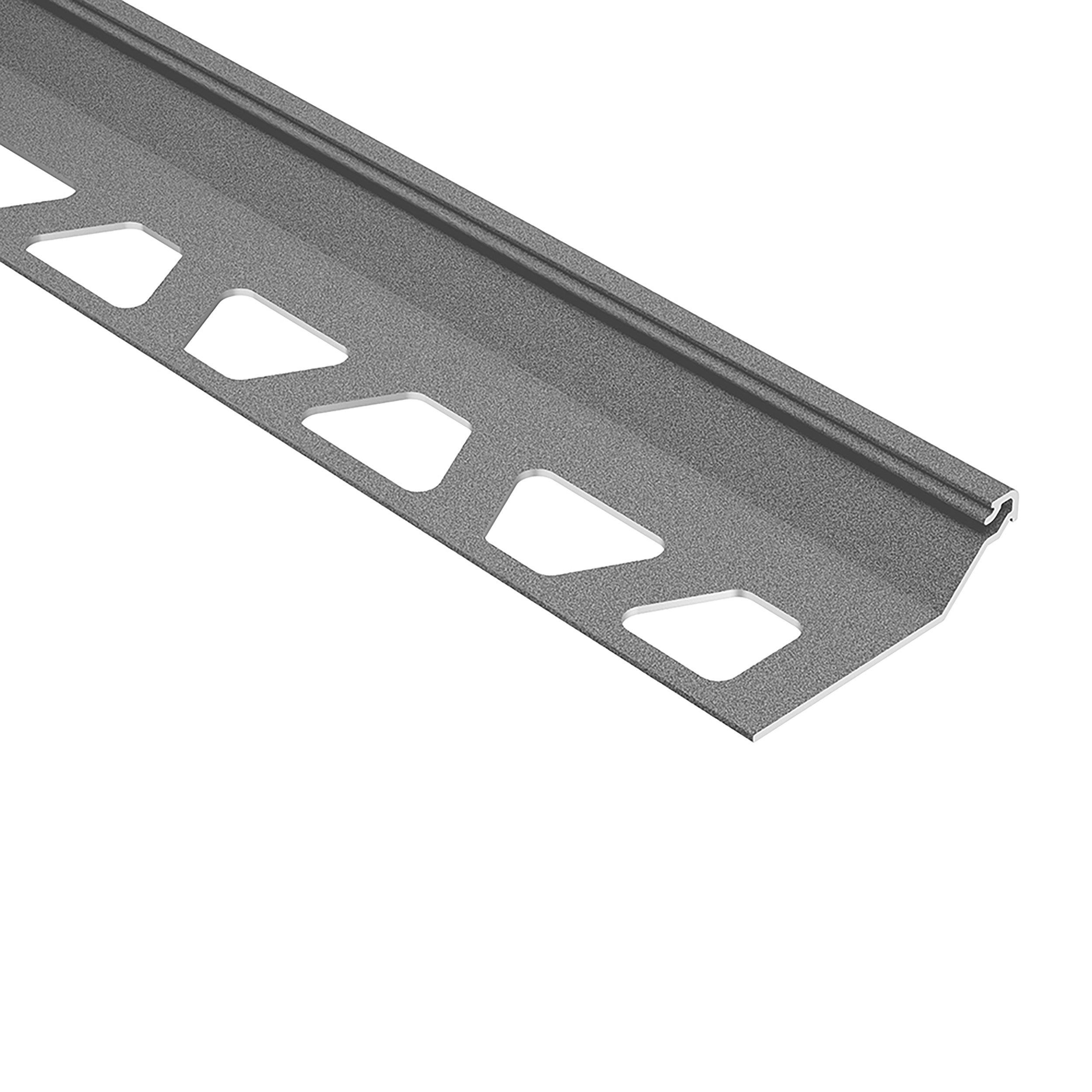 Schluter Finec-SQ Trim 7/16in. Aluminum Pewter