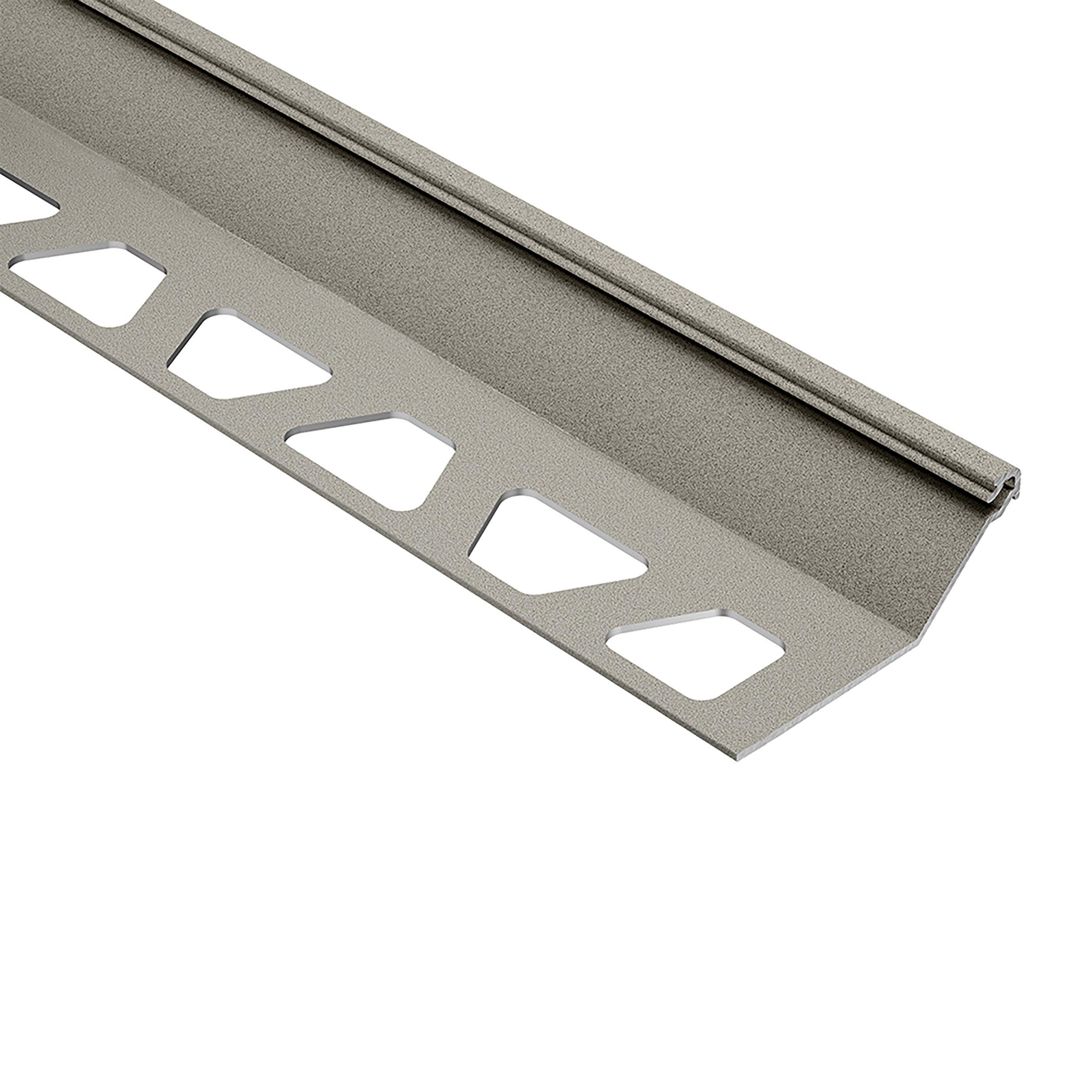 Schluter Finec-SQ Trim 9/16in. Aluminum Stone Gray