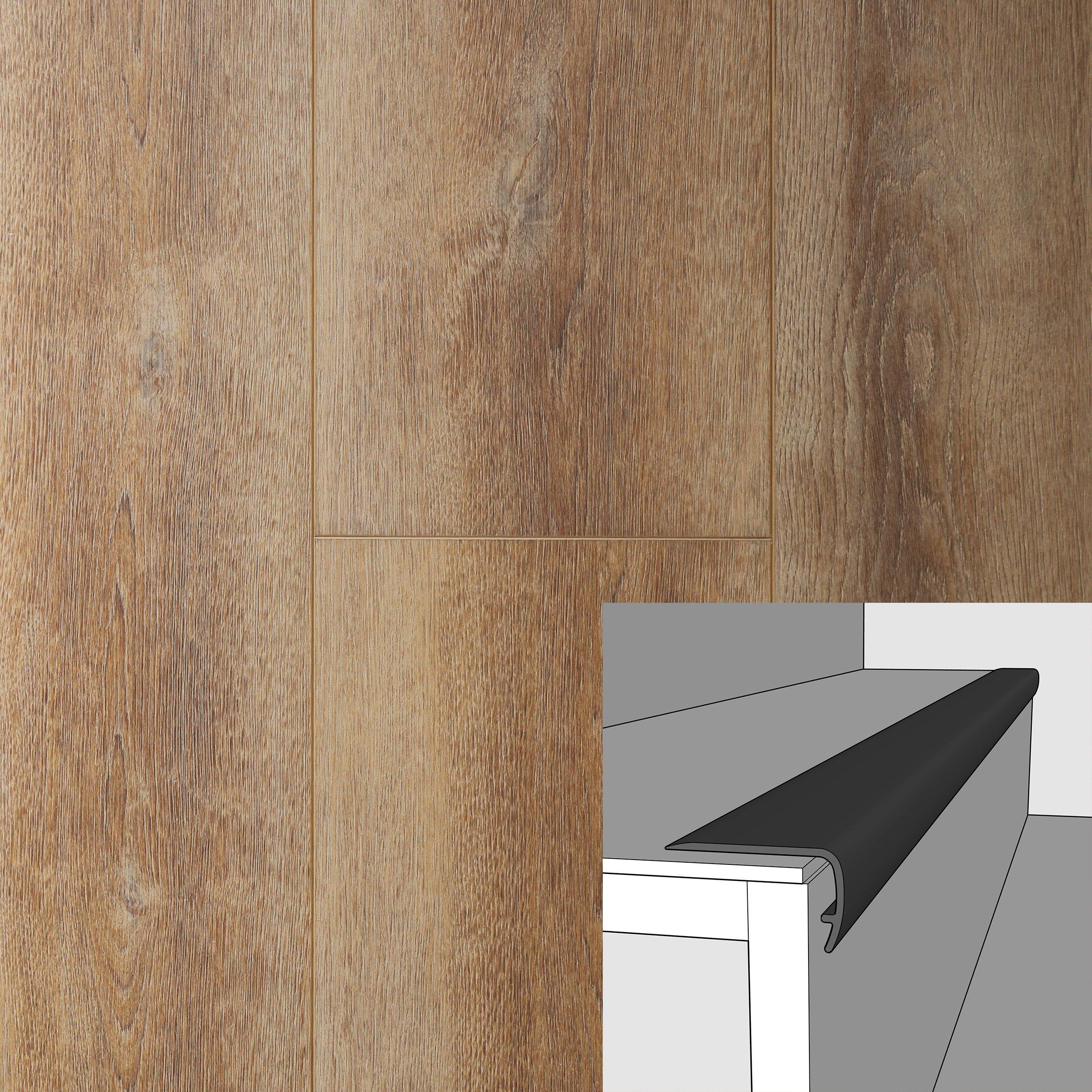 Hudson Chase 94in. Vinyl Overlapping Stair Nose