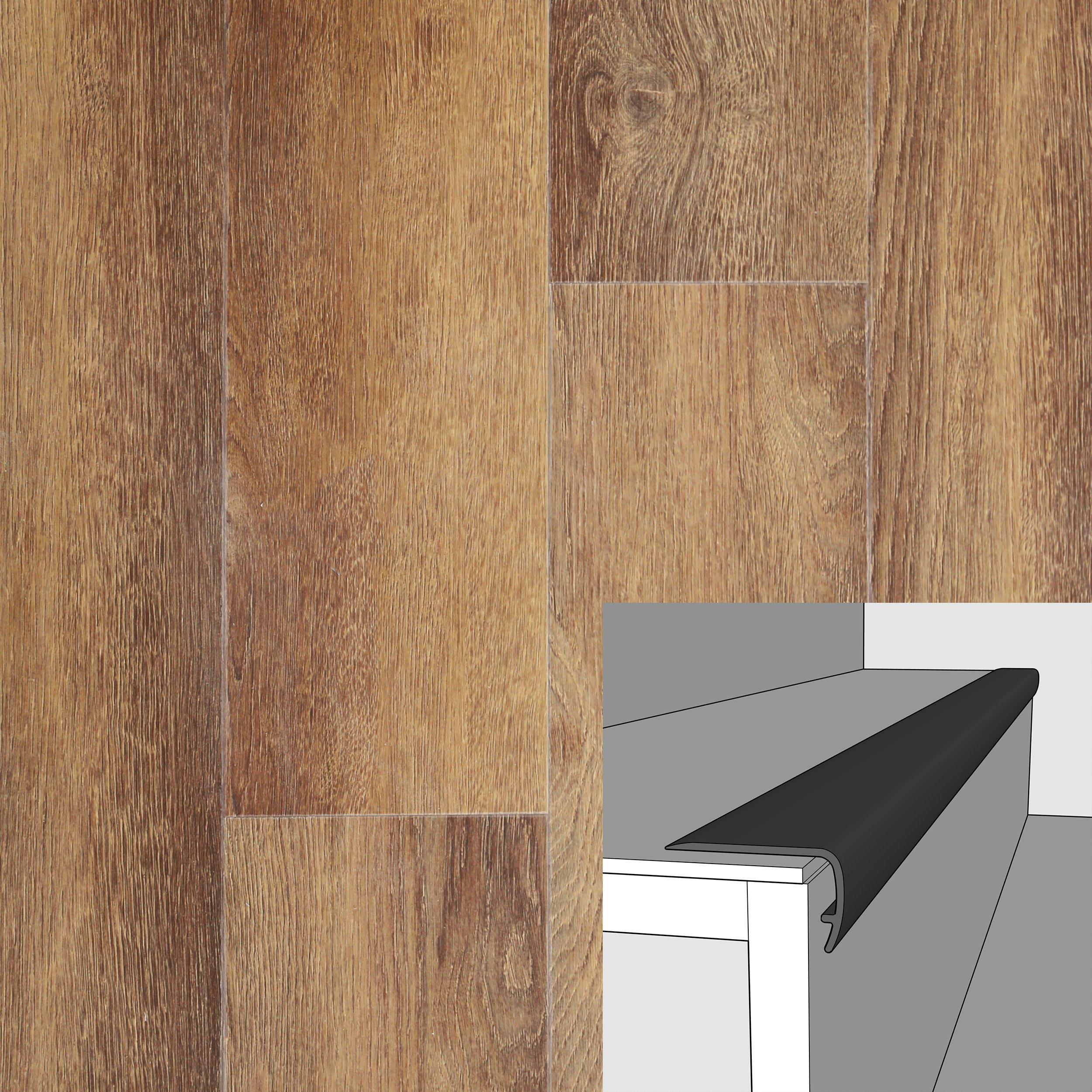 Kinston Knoll 94in. Vinyl Overlapping Stair Nose