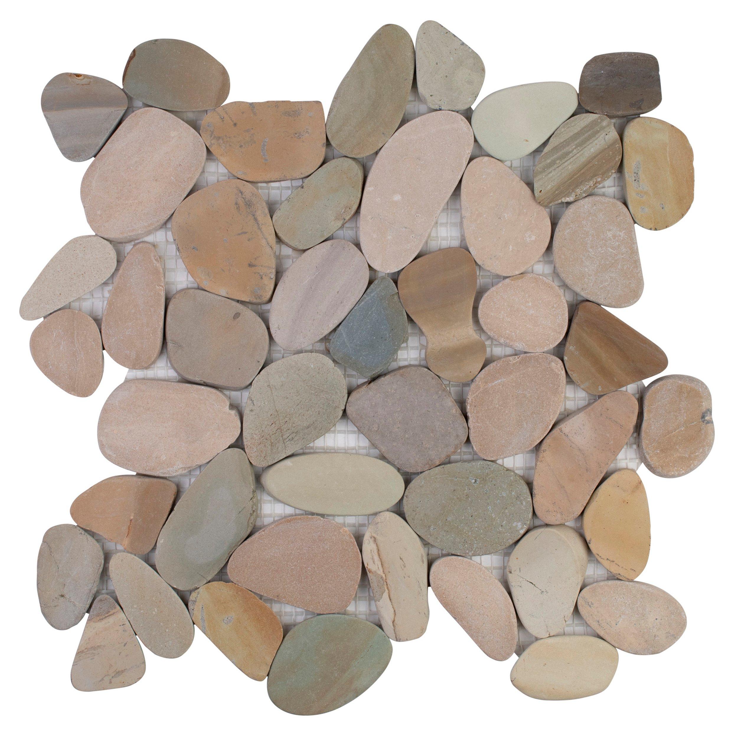 Erie Pebble Honed Stone Mosaic
