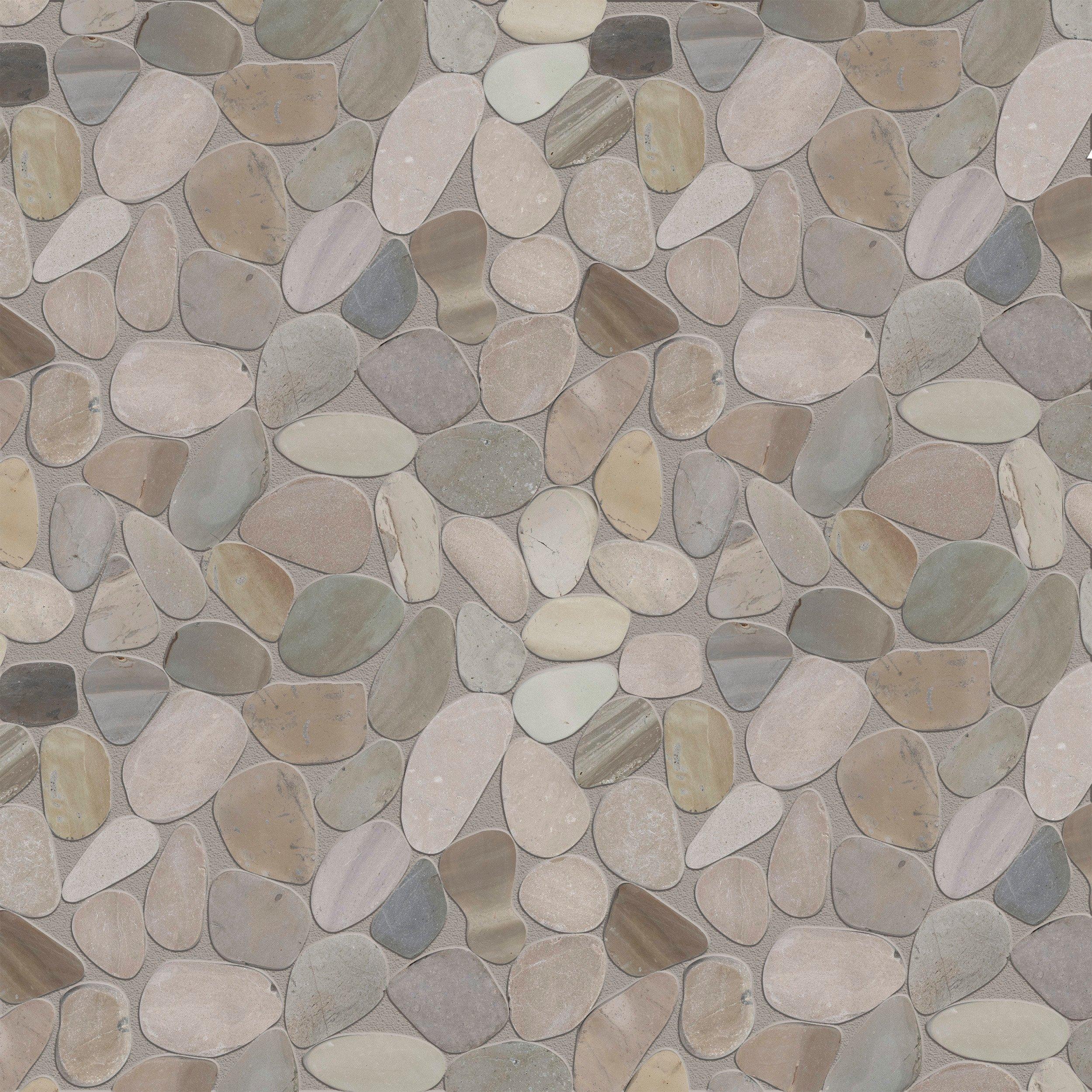 Erie Pebble Honed Stone Mosaic