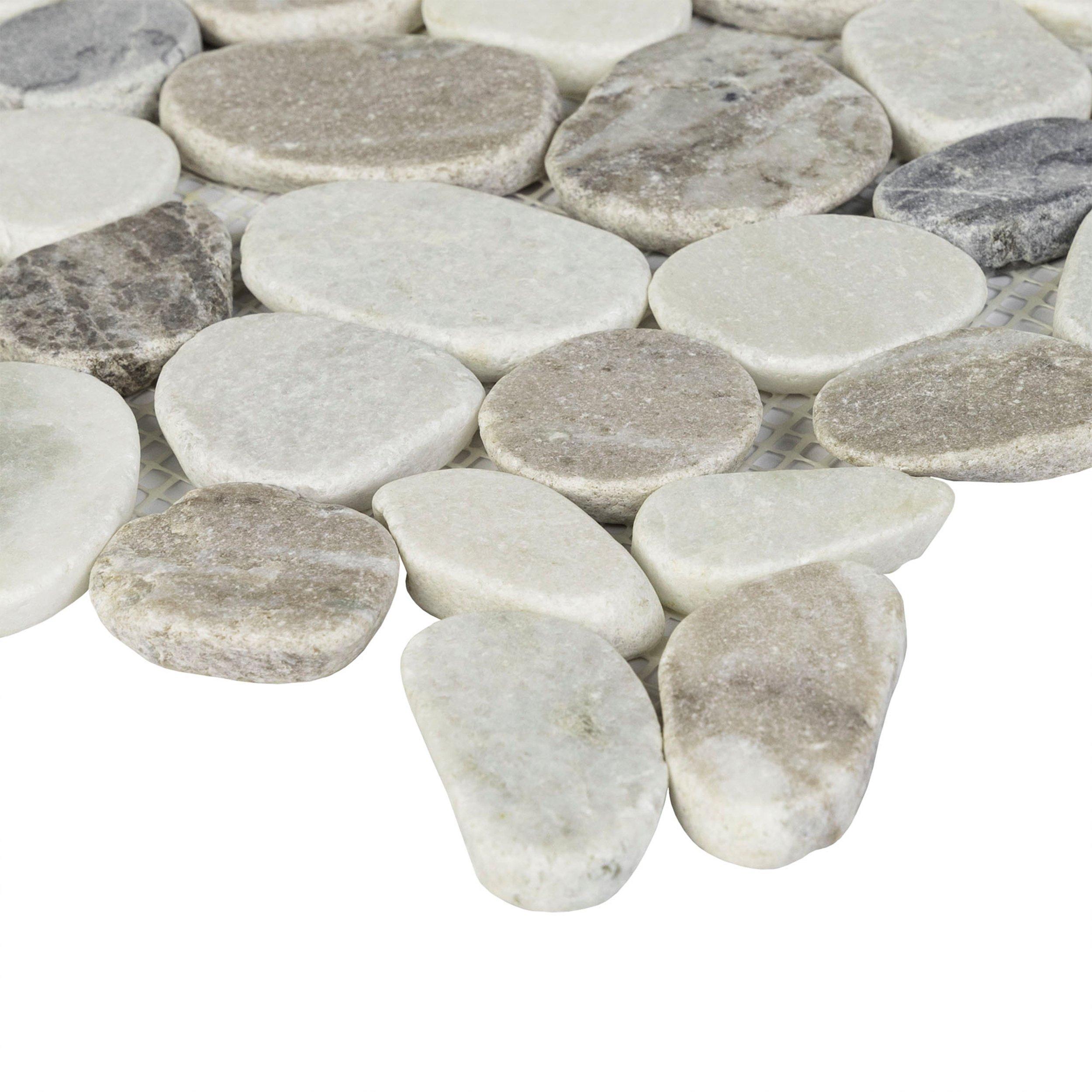 Rainier Tumbled Pebble Marble Mosaic