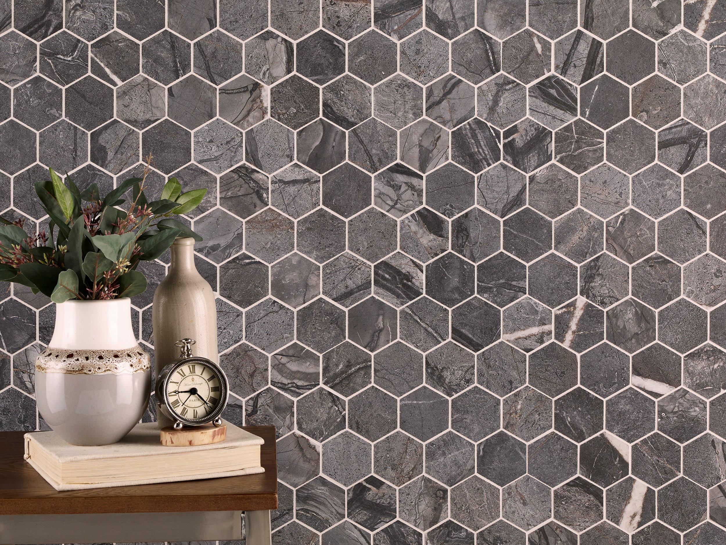 Storico Noche Hexagon Matte Porcelain Mosaic