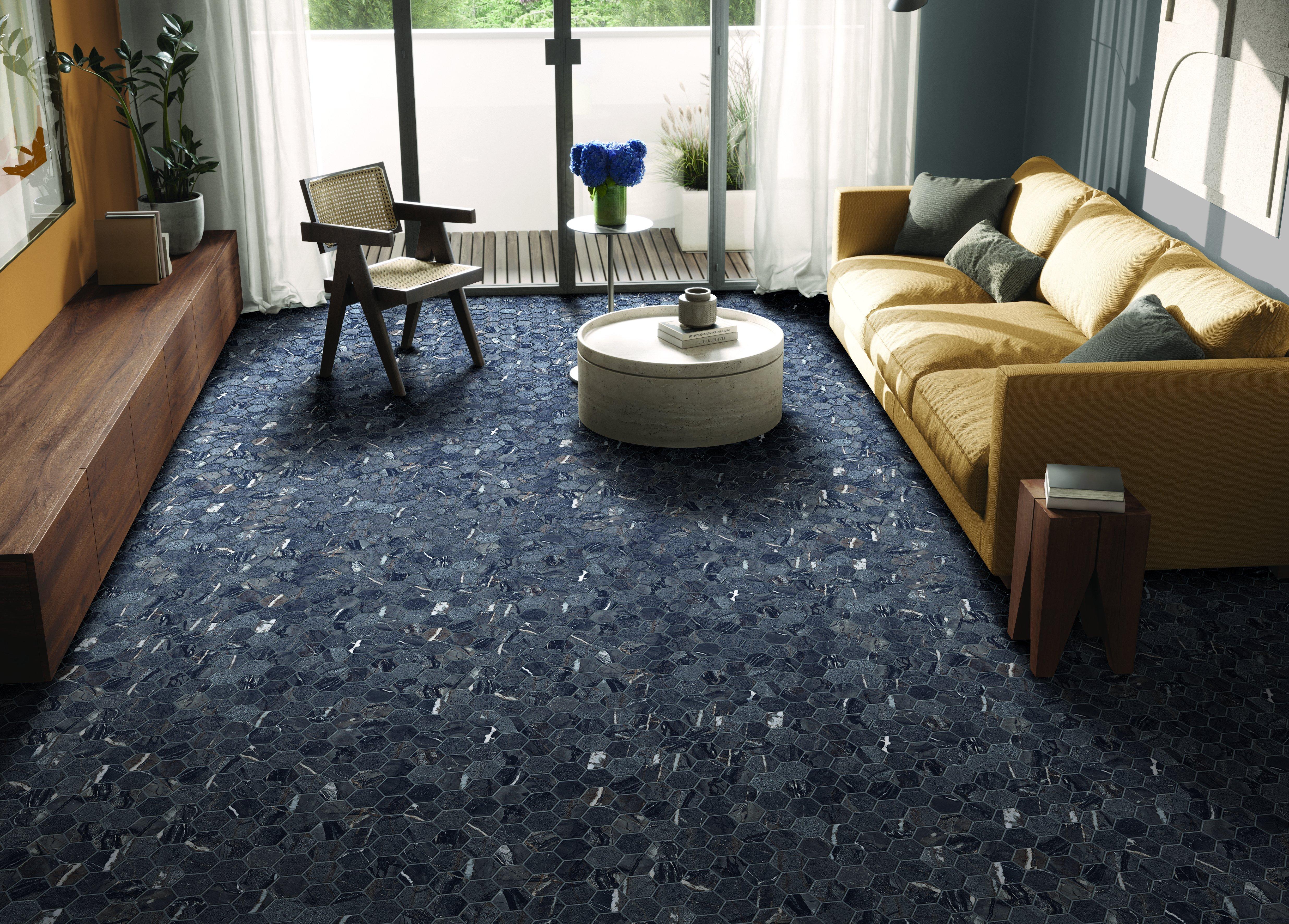 Storico Noche Hexagon Matte Porcelain Mosaic