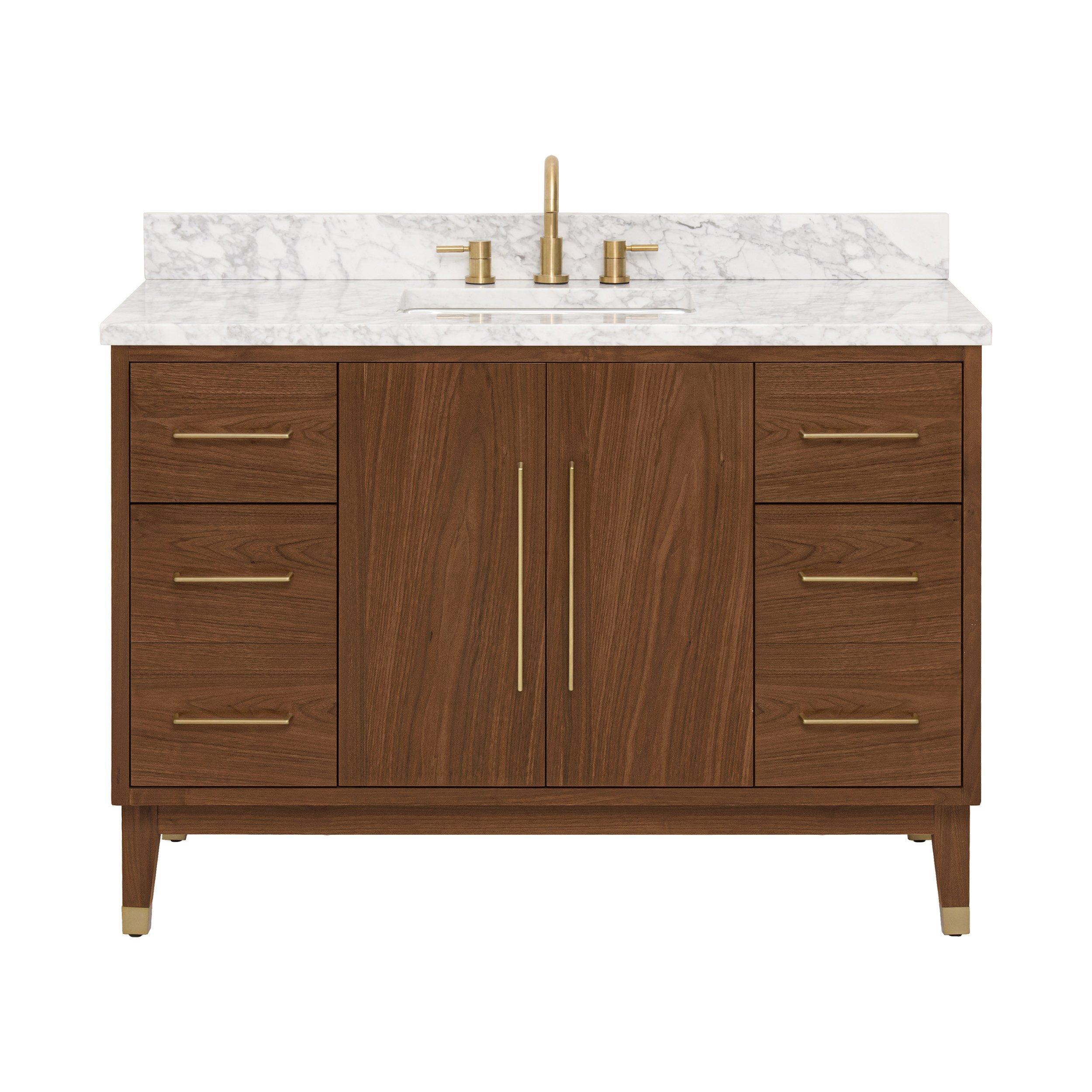 Mina Vanity with Carrara Marble Top