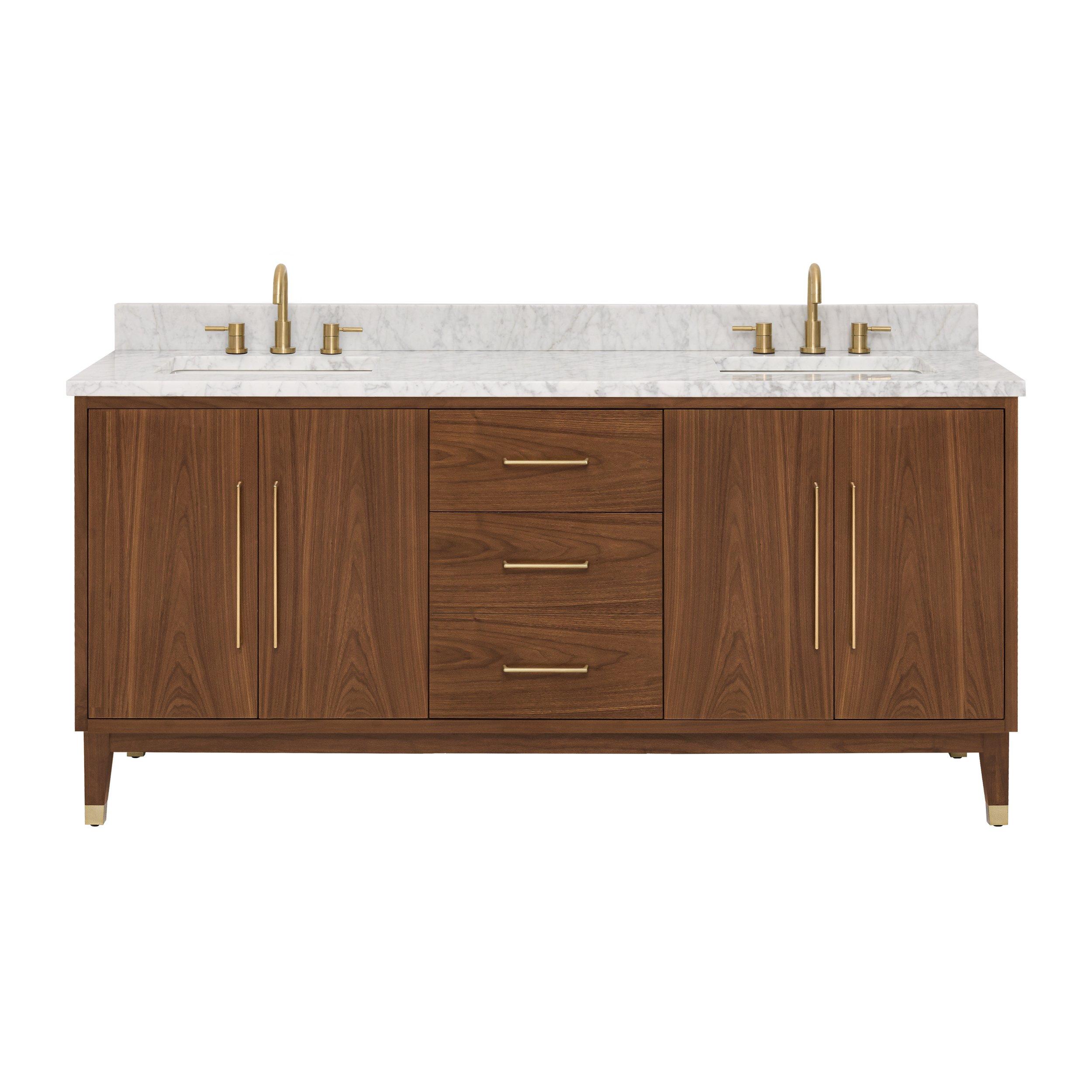 Mina Vanity with Carrara Marble Top