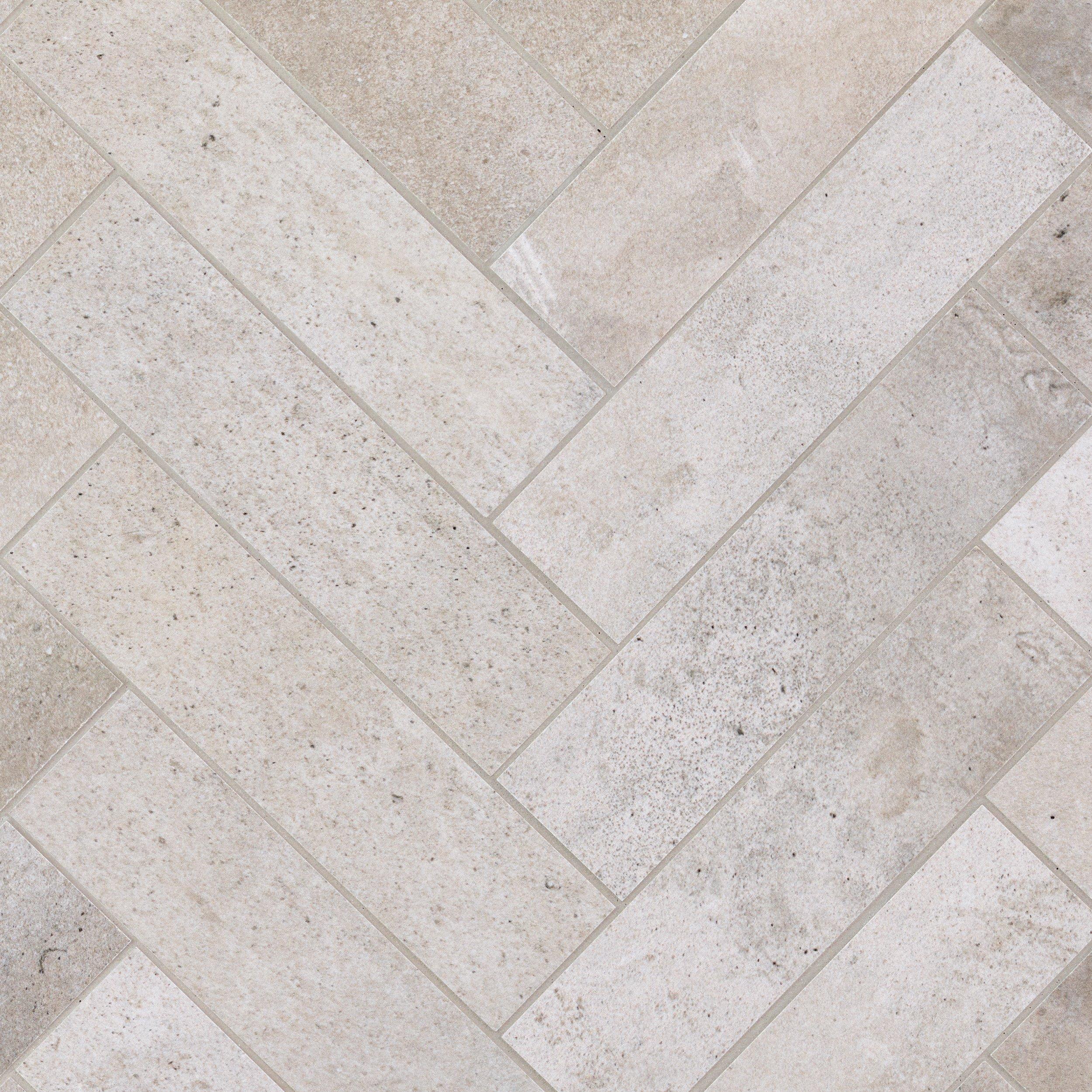 Cali Sand Herringbone Matte Porcelain Mosaic