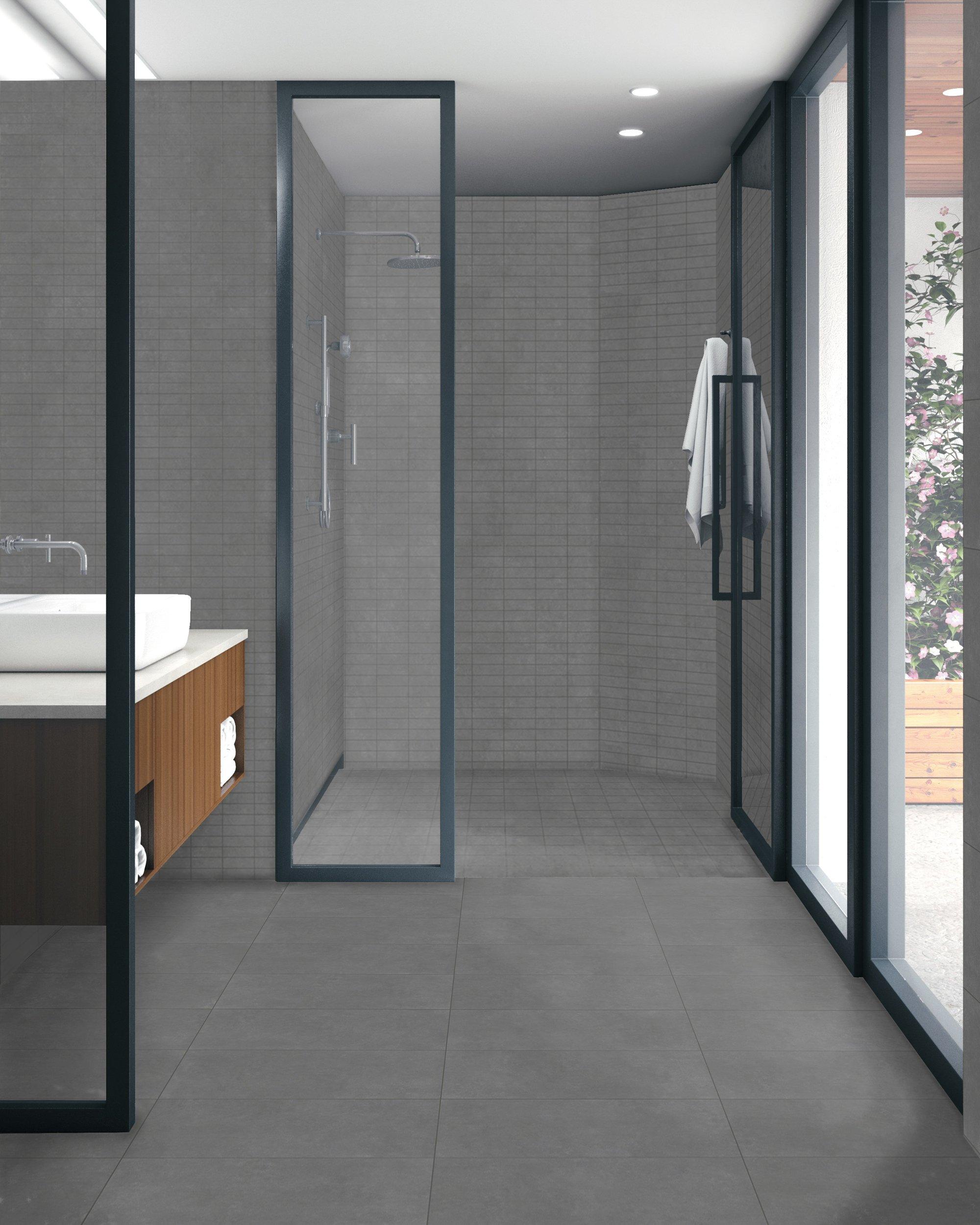 Concept Gray Porcelain Mosaic