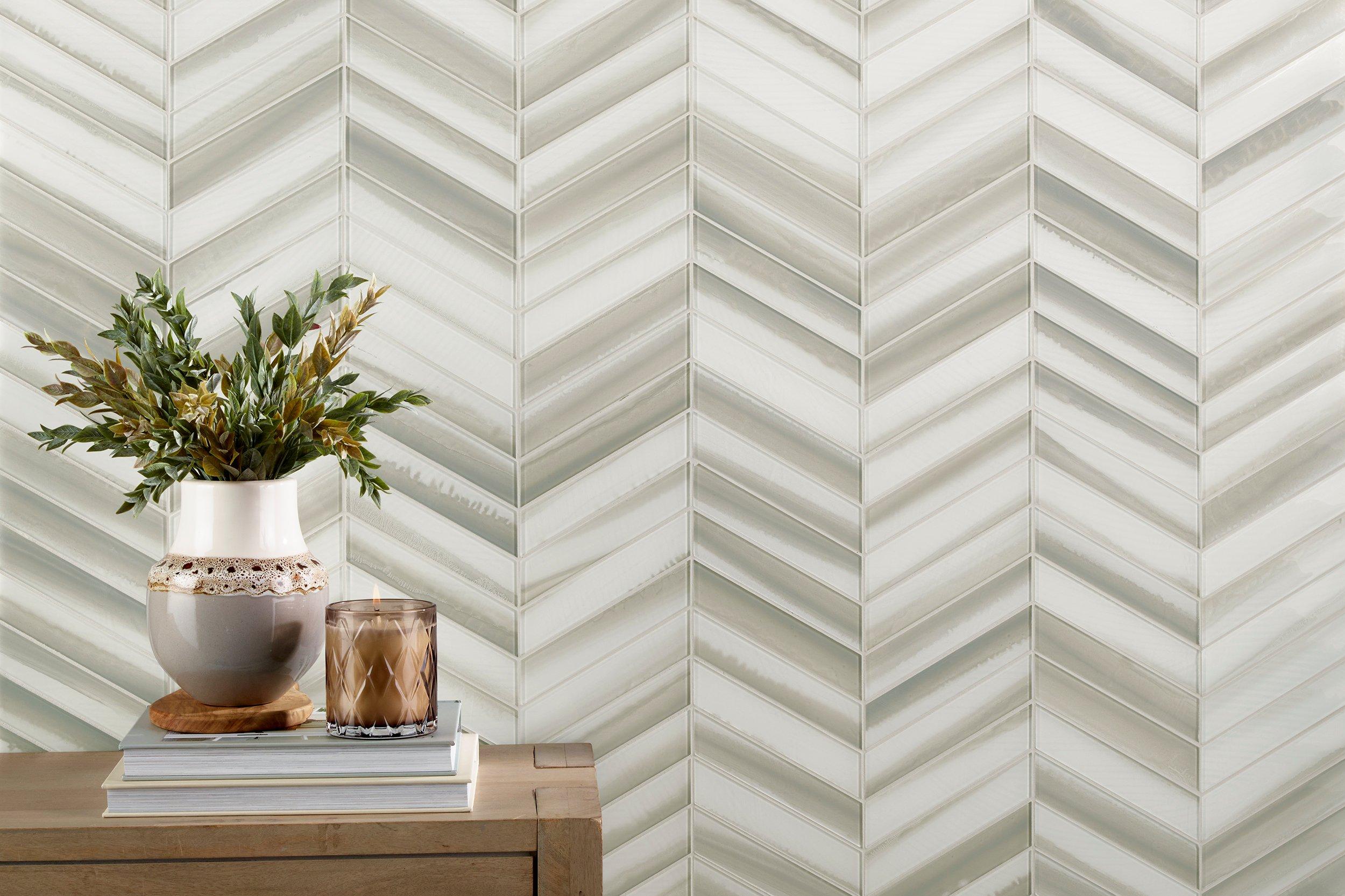 Andros Chevron Glass Mosaic