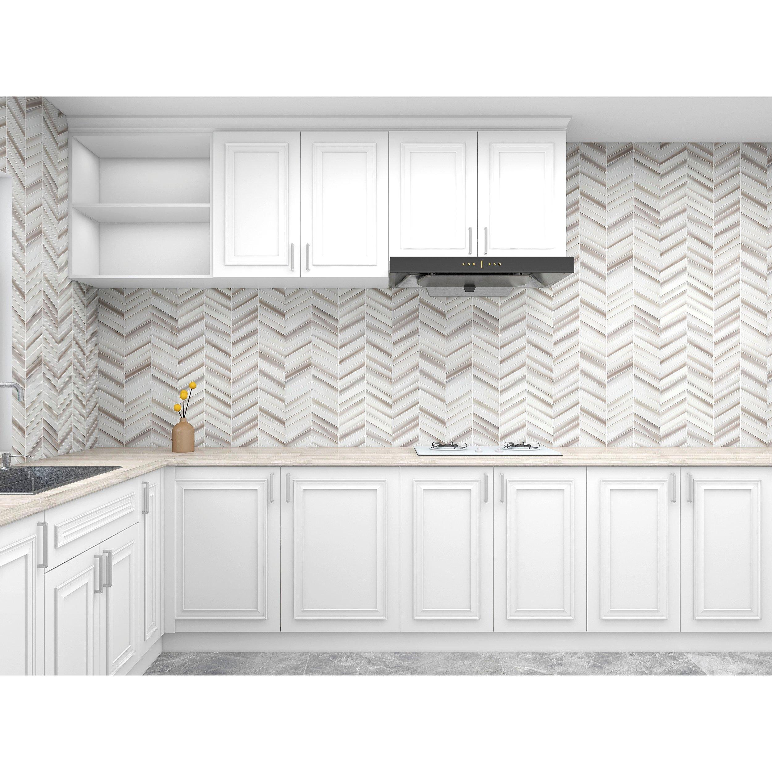 Andros Chevron Glass Mosaic