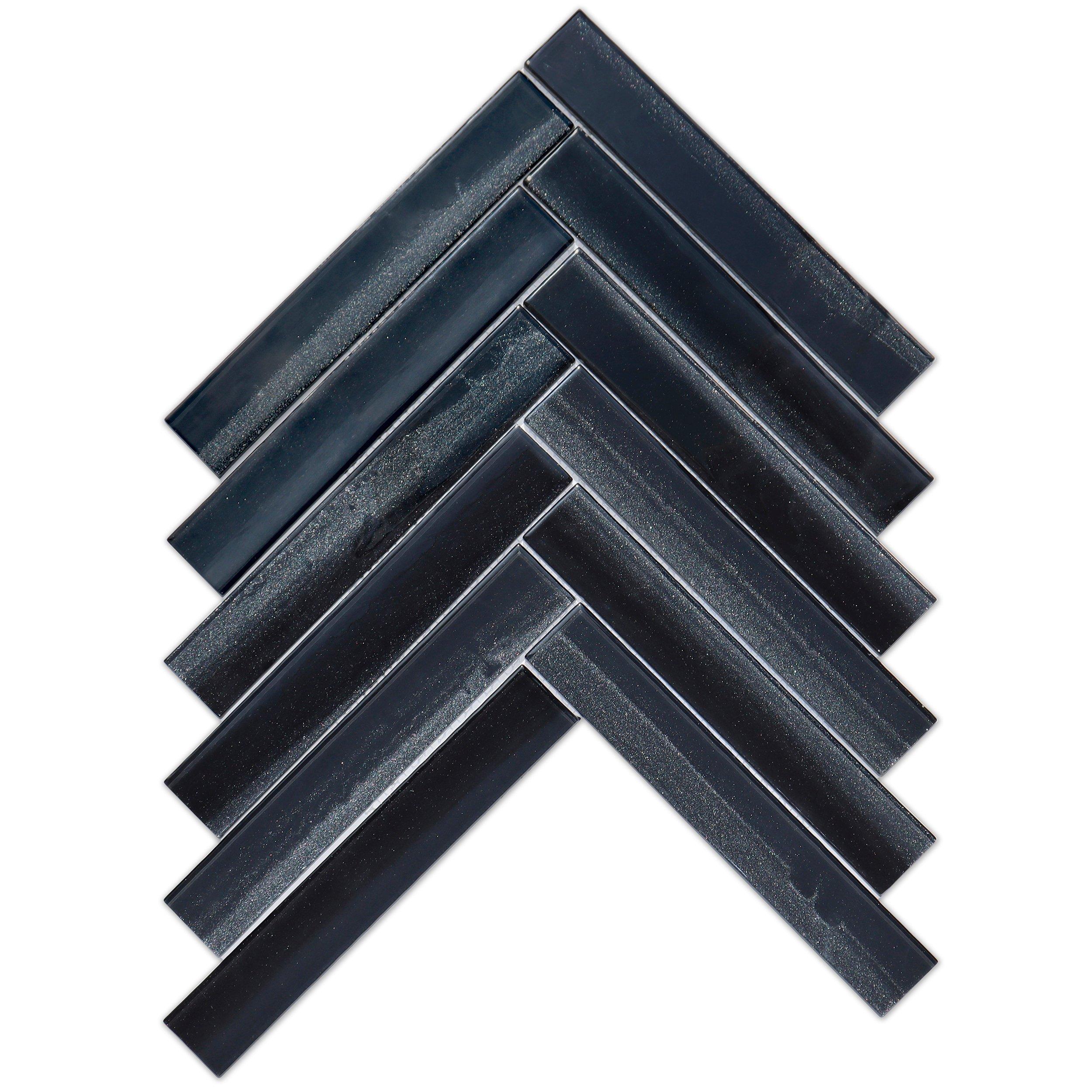 Dominica Herringbone Glass Mosaic