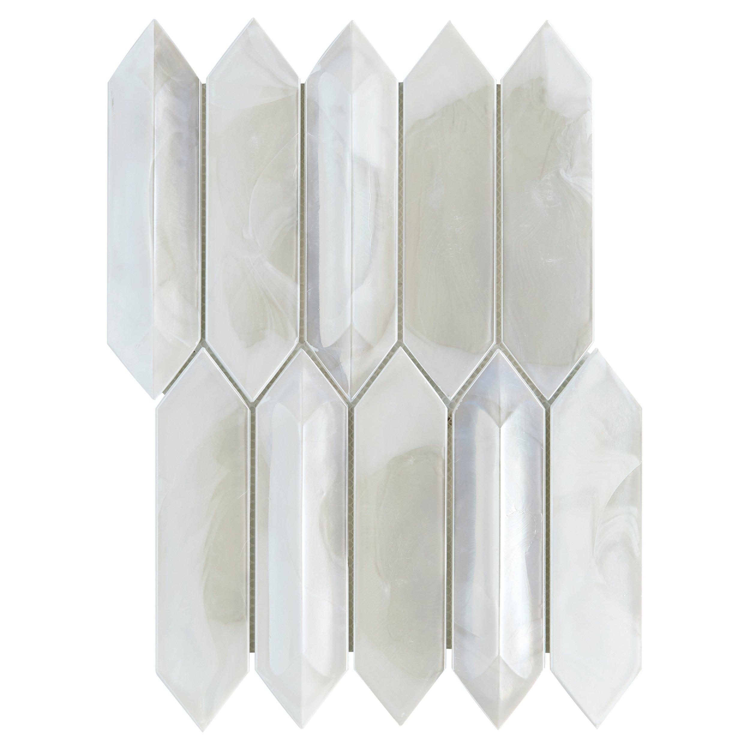 Perla Picket Hot Glass Dimensional Mosaic