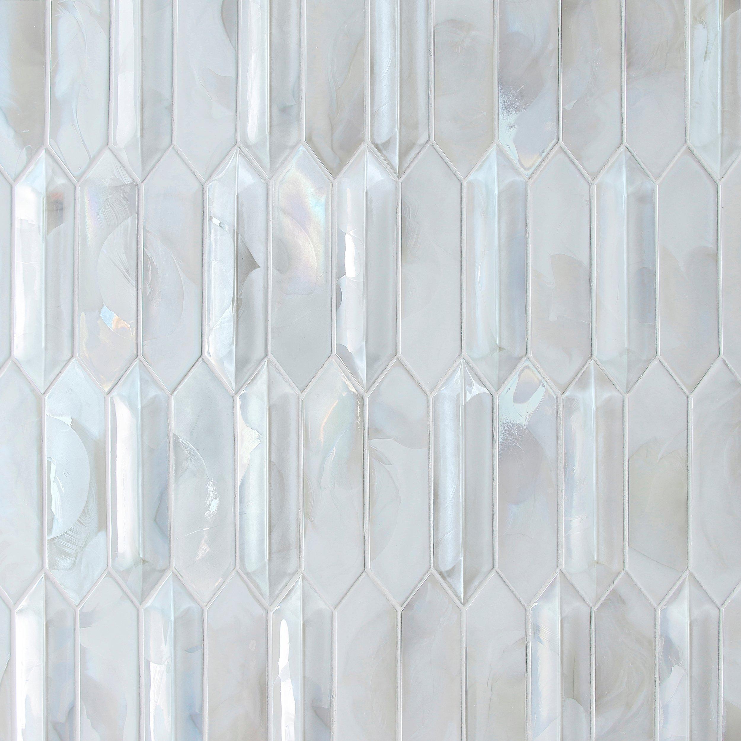 Perla Picket Hot Glass Dimensional Mosaic