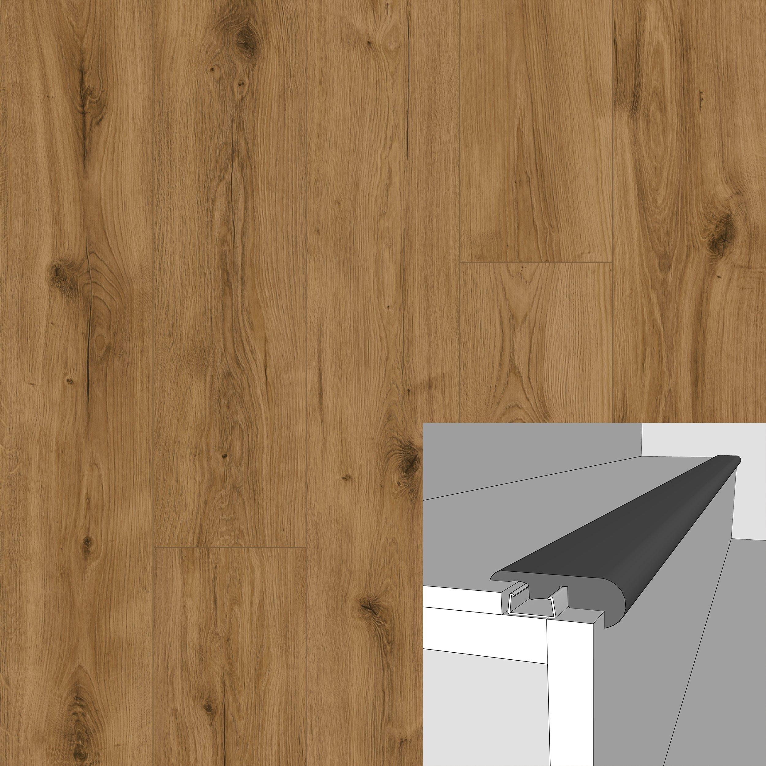 Copper Peak 94in. Laminate Overlapping Stair Nose