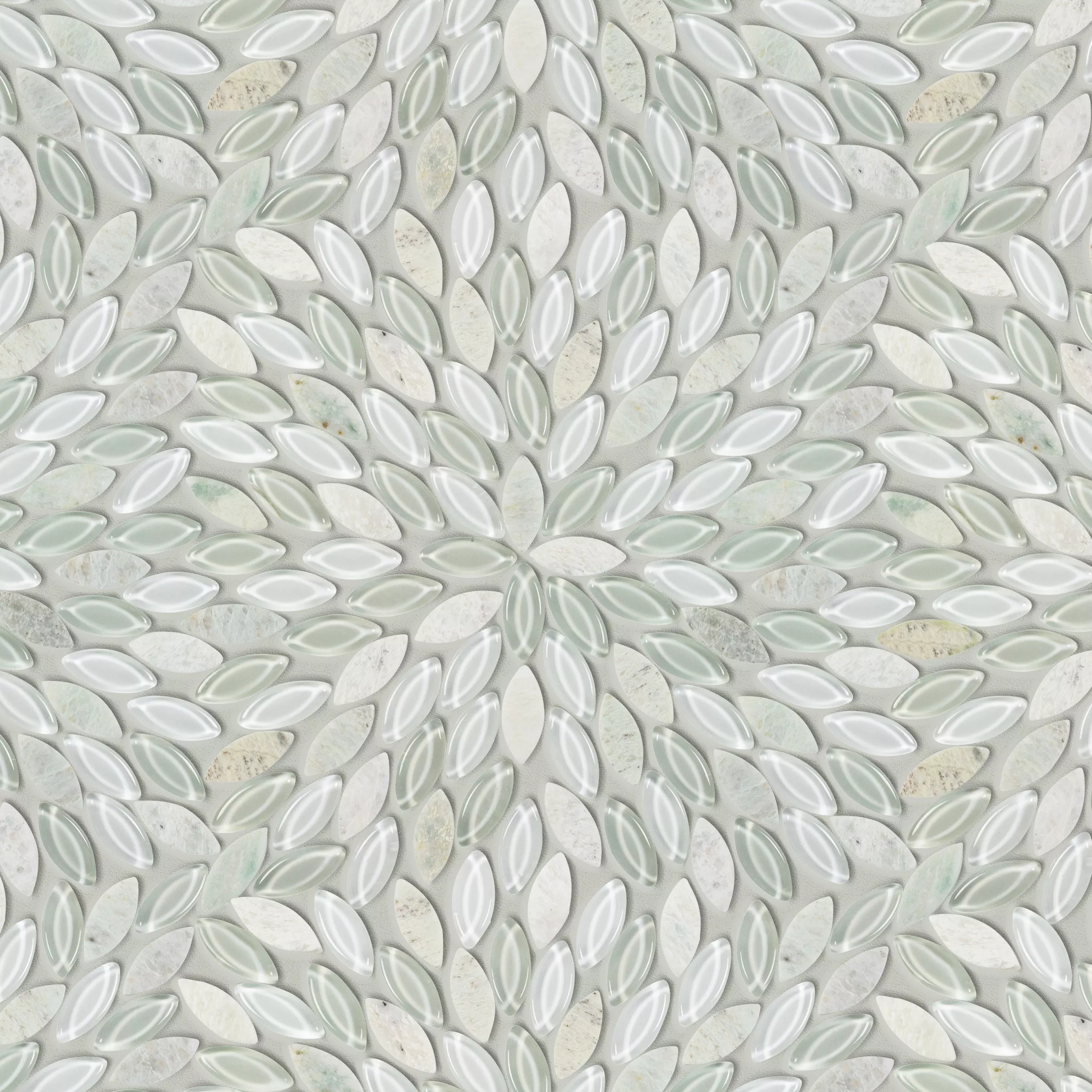 Willow Sage Marble Glass Mix Mosaic