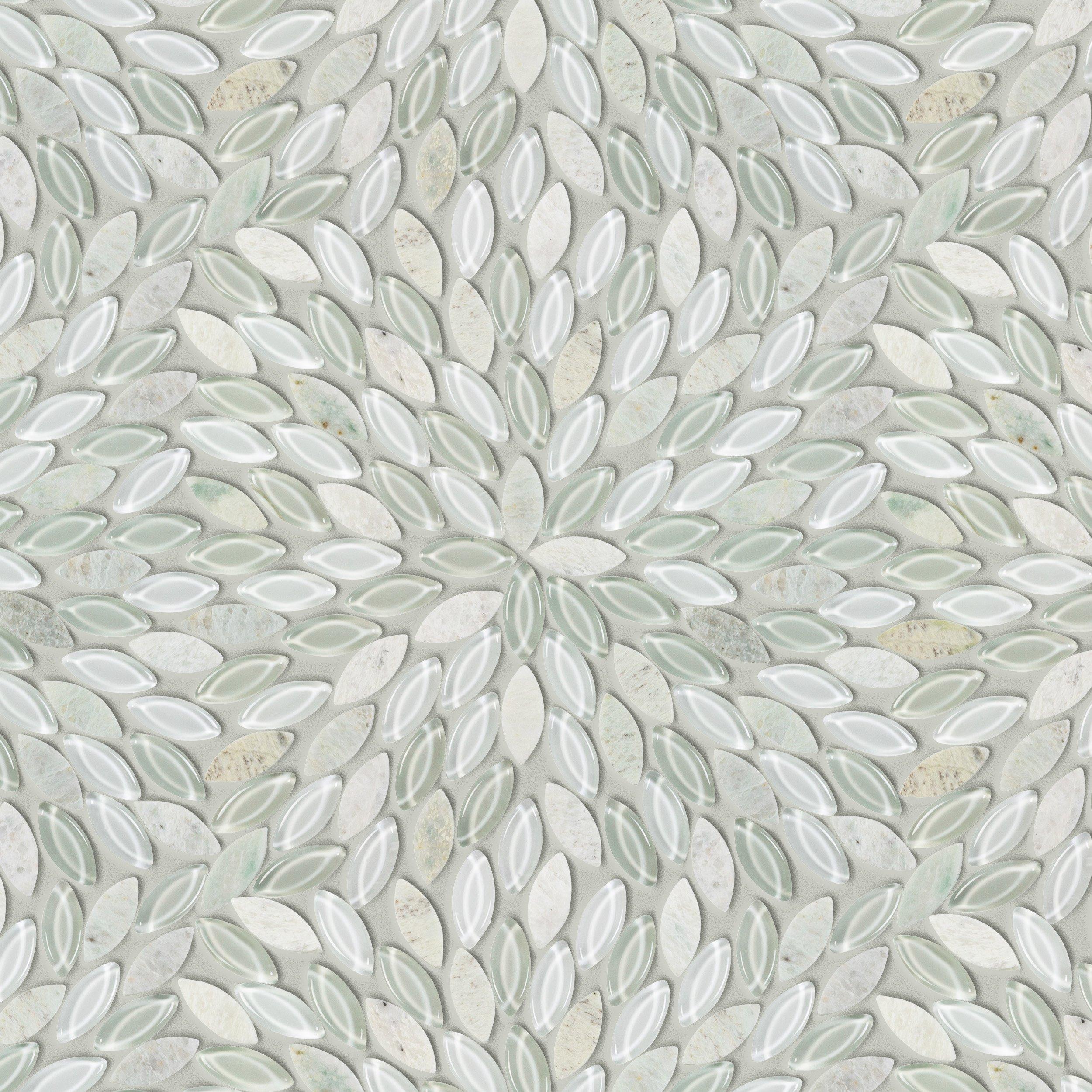 Willow Sage Marble Glass Mix Mosaic