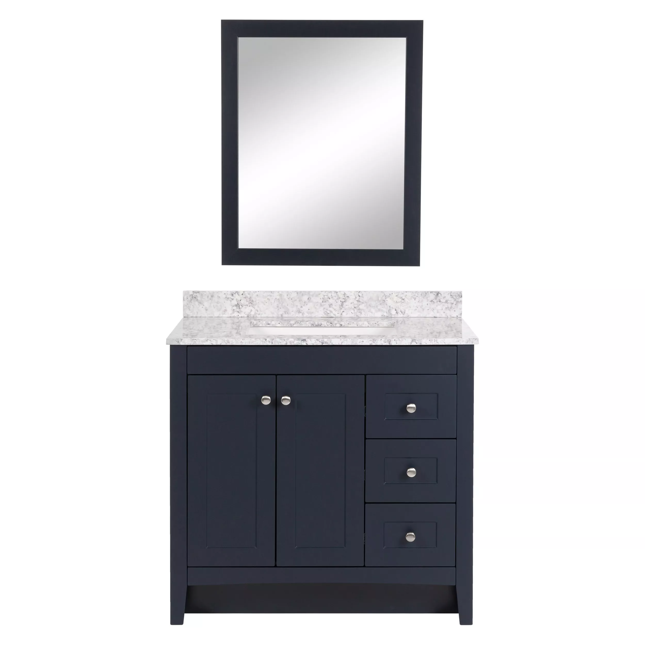 Capri 37 in. Blue Vanity Includes Mirror | Floor and Decor