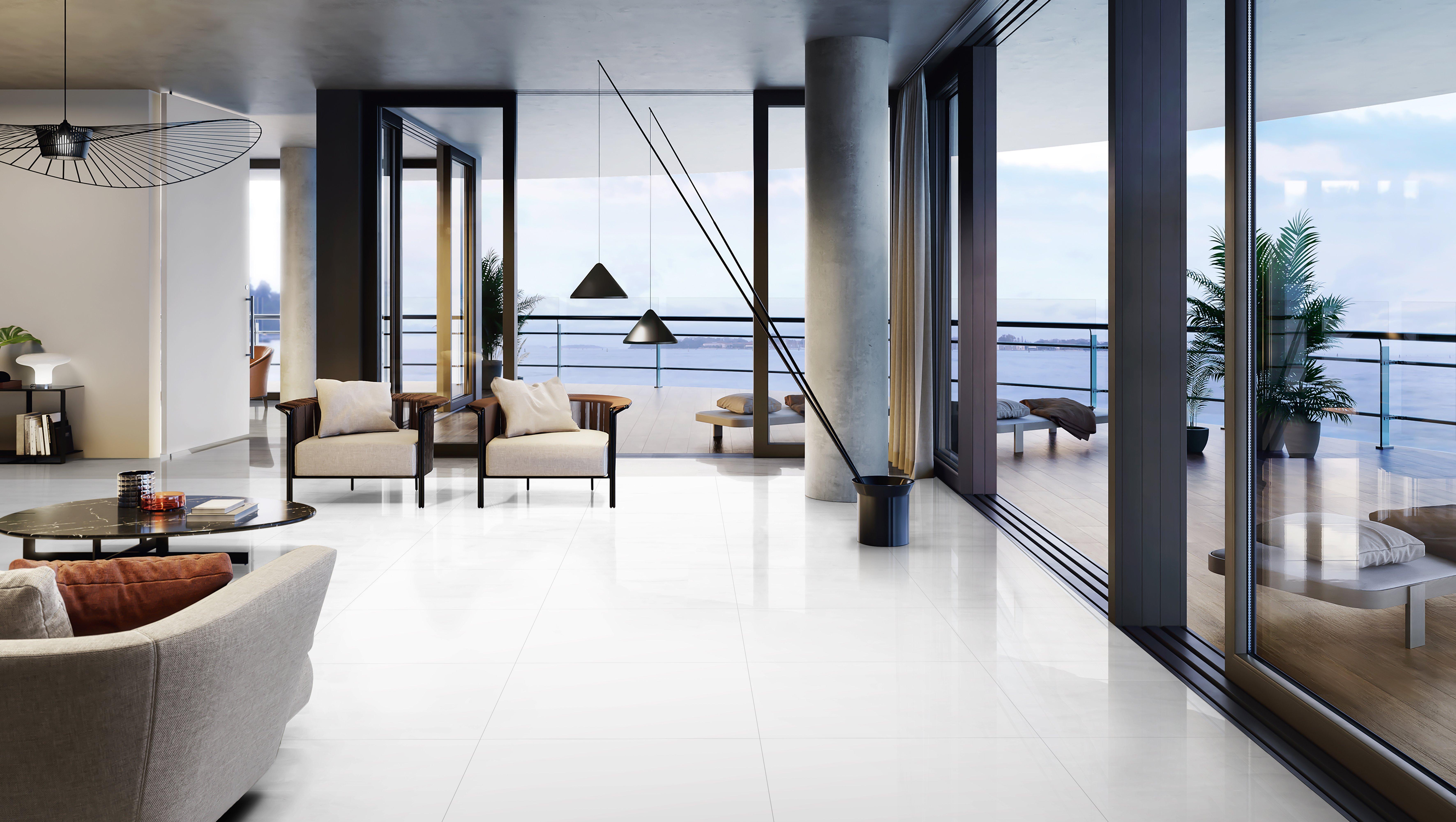 Iceland White Polished II Porcelain Tile