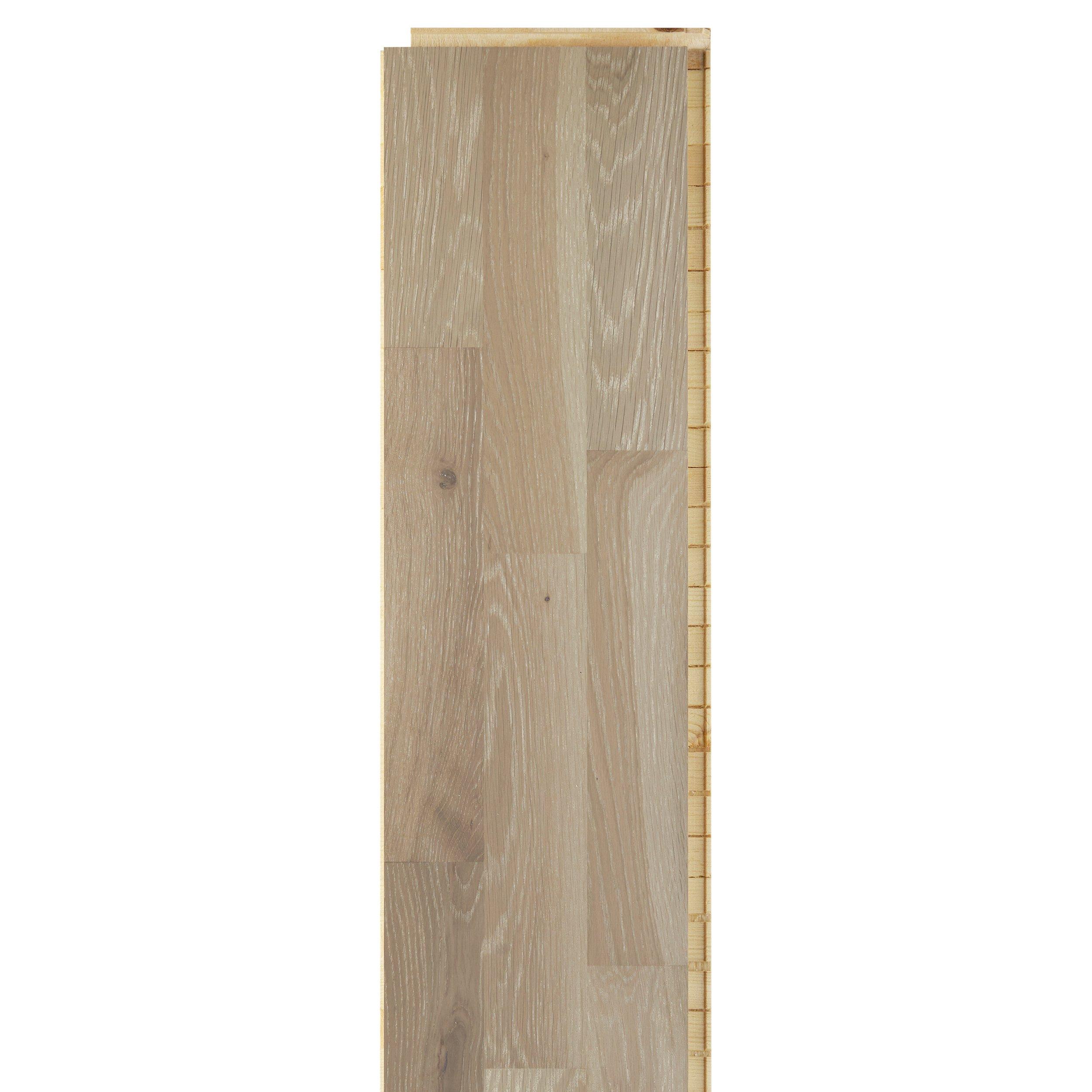 Sheffield White Oak Wire-Brushed Engineered Hardwood