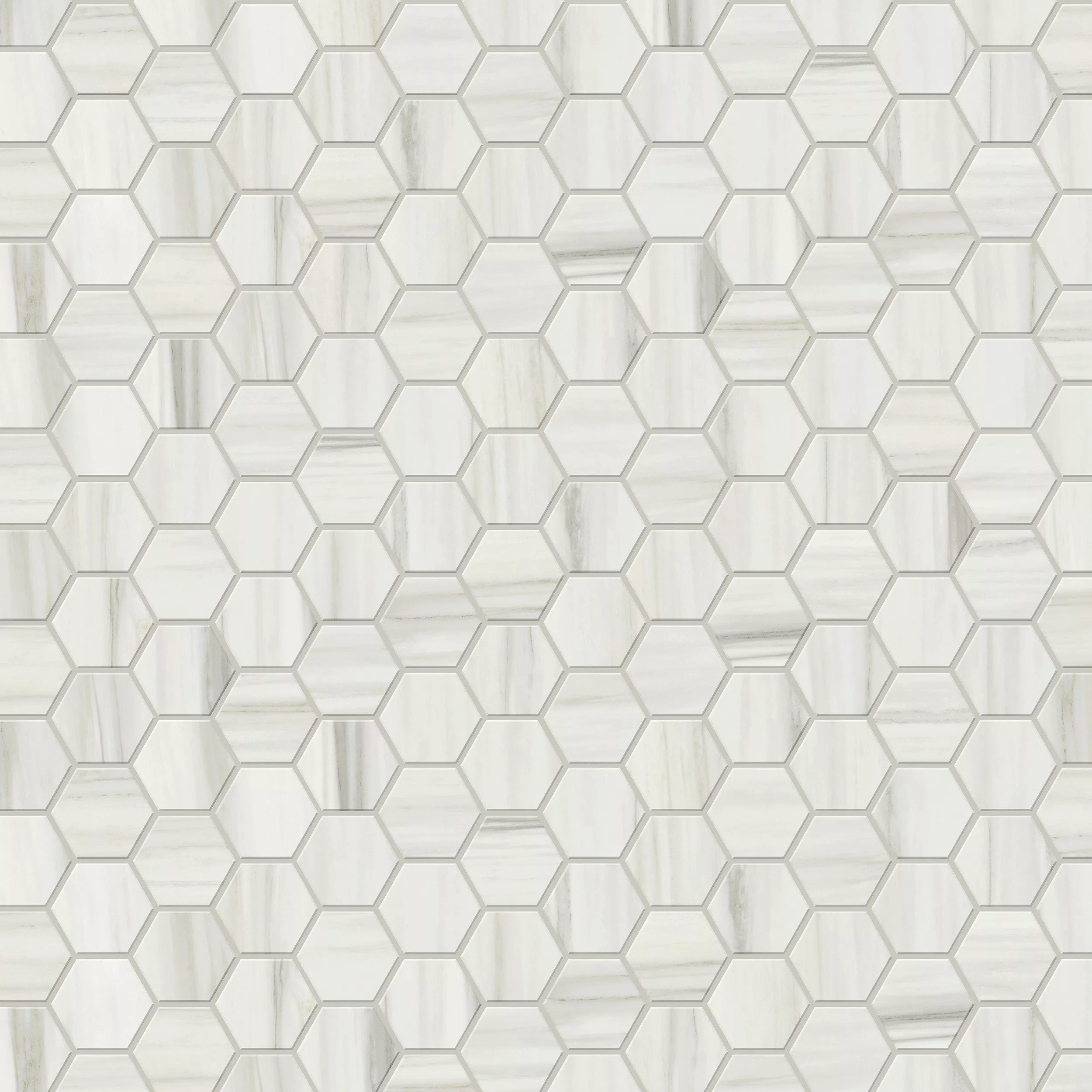Carrara Zebrino Hexagon Porcelain Tile