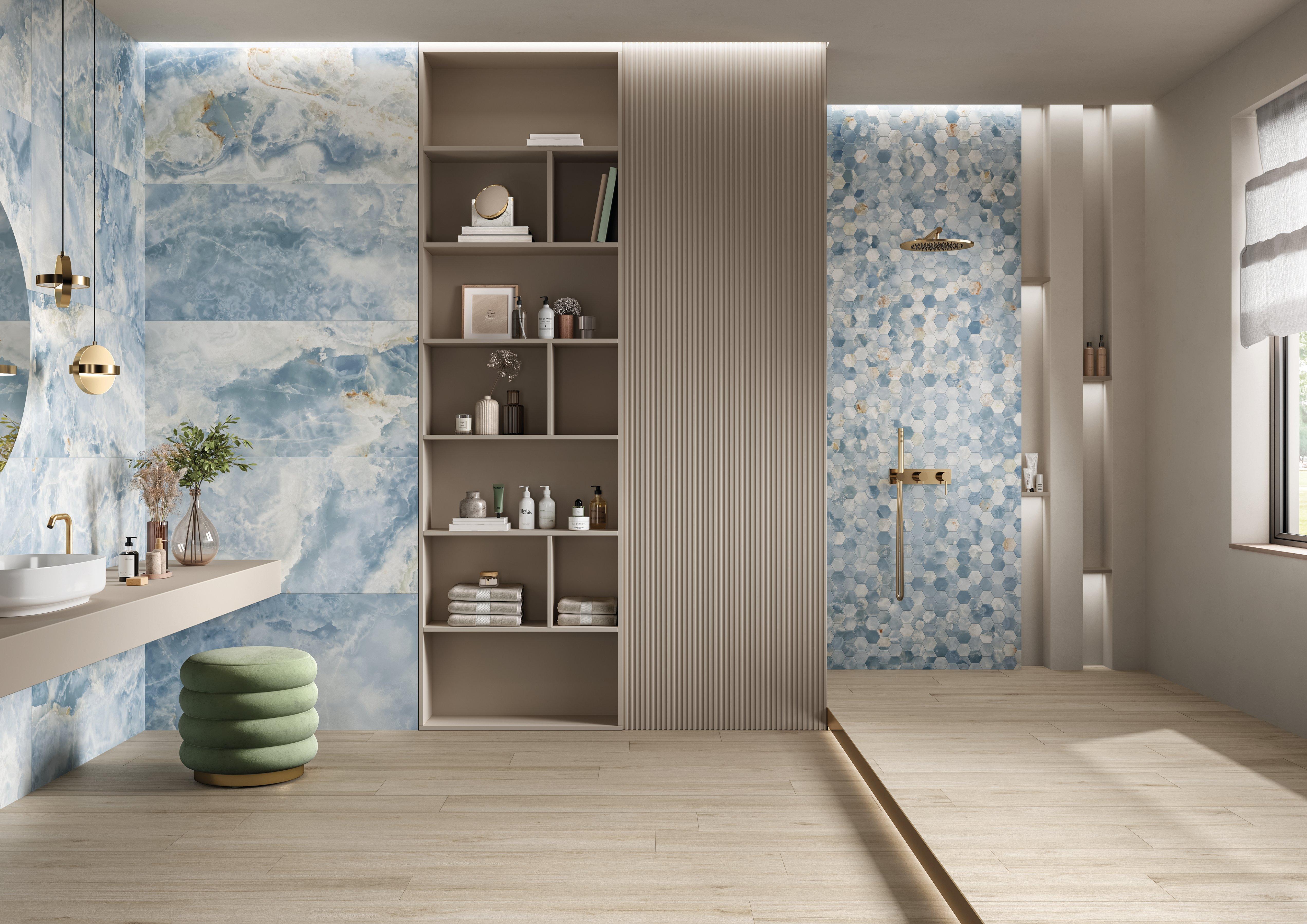 Aurelio Azul Hexagon Matte Porcelain Mosaic