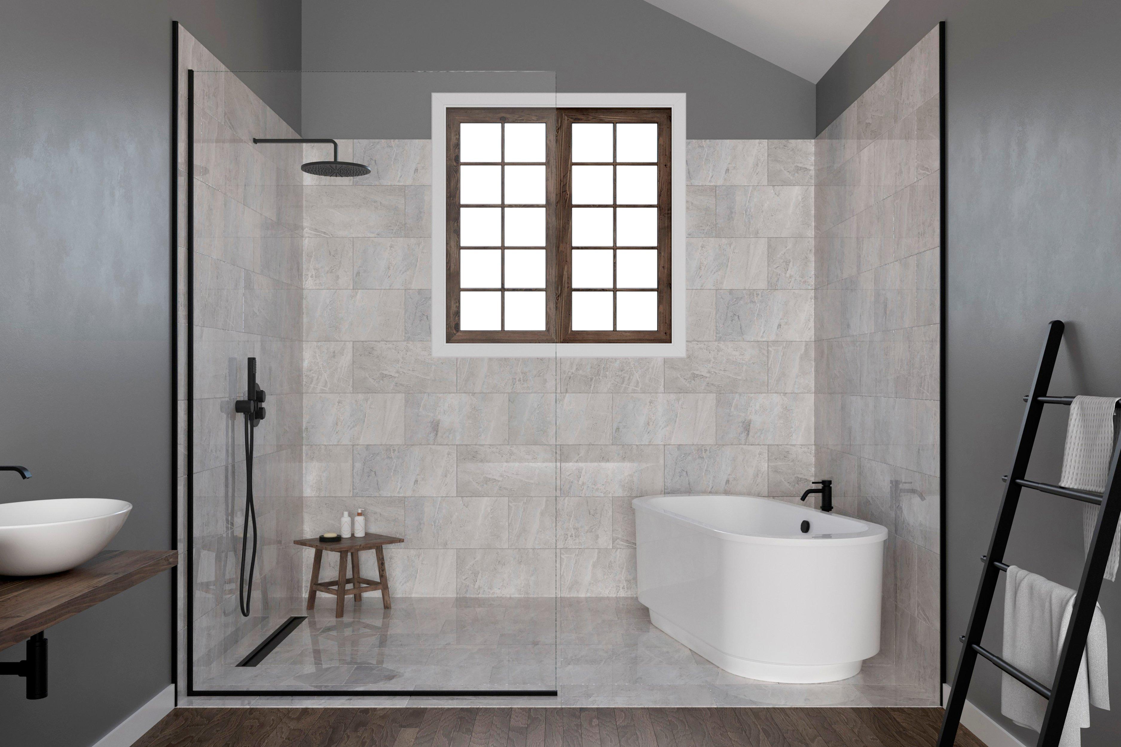 Nepal Gray Polished II Porcelain Tile Floor and Decor