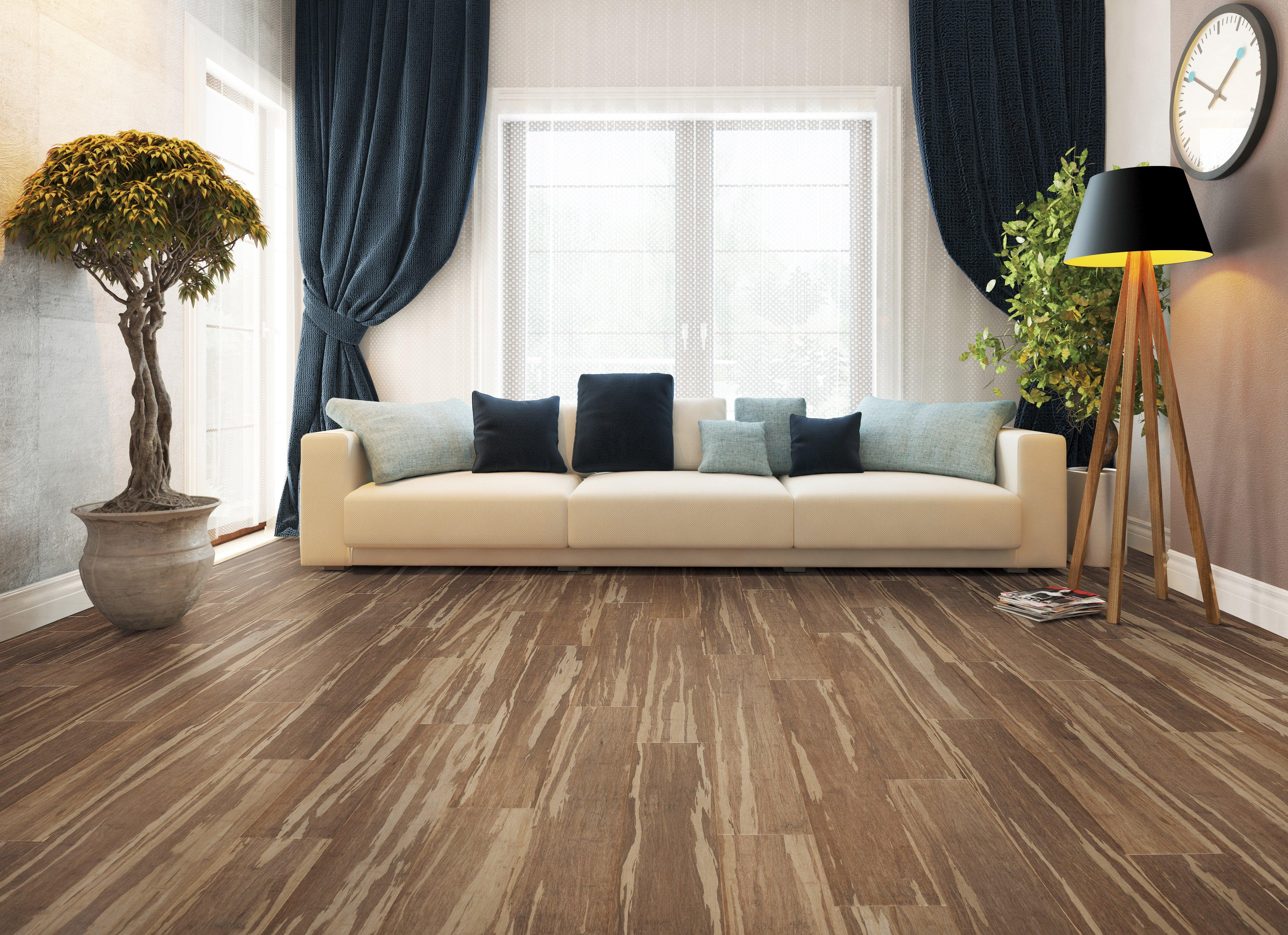 Caspia Tiger Wire-Brushed Locking Solid Stranded Bamboo