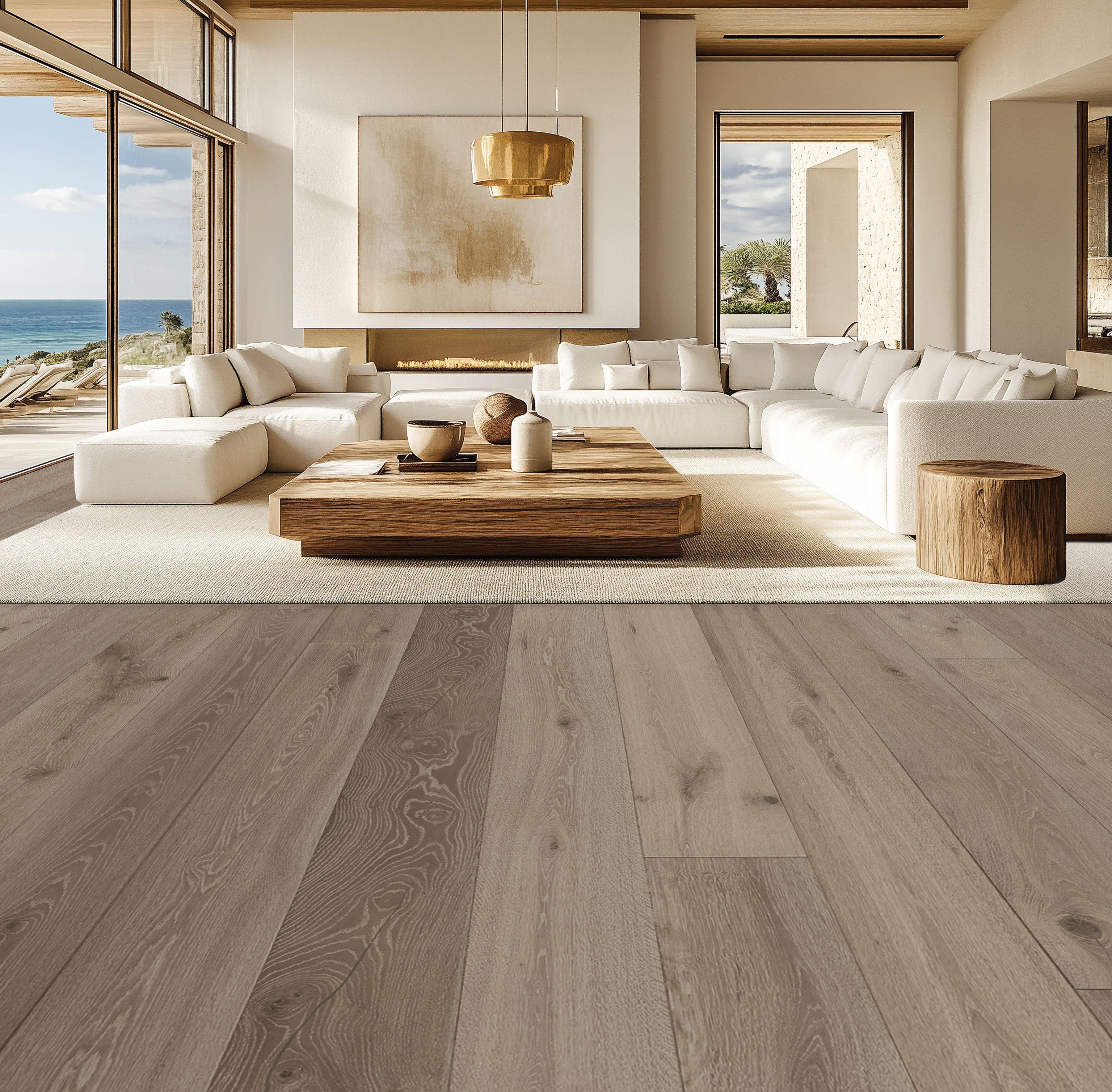 Sofia White Oak Wire-Brushed Engineered Hardwood