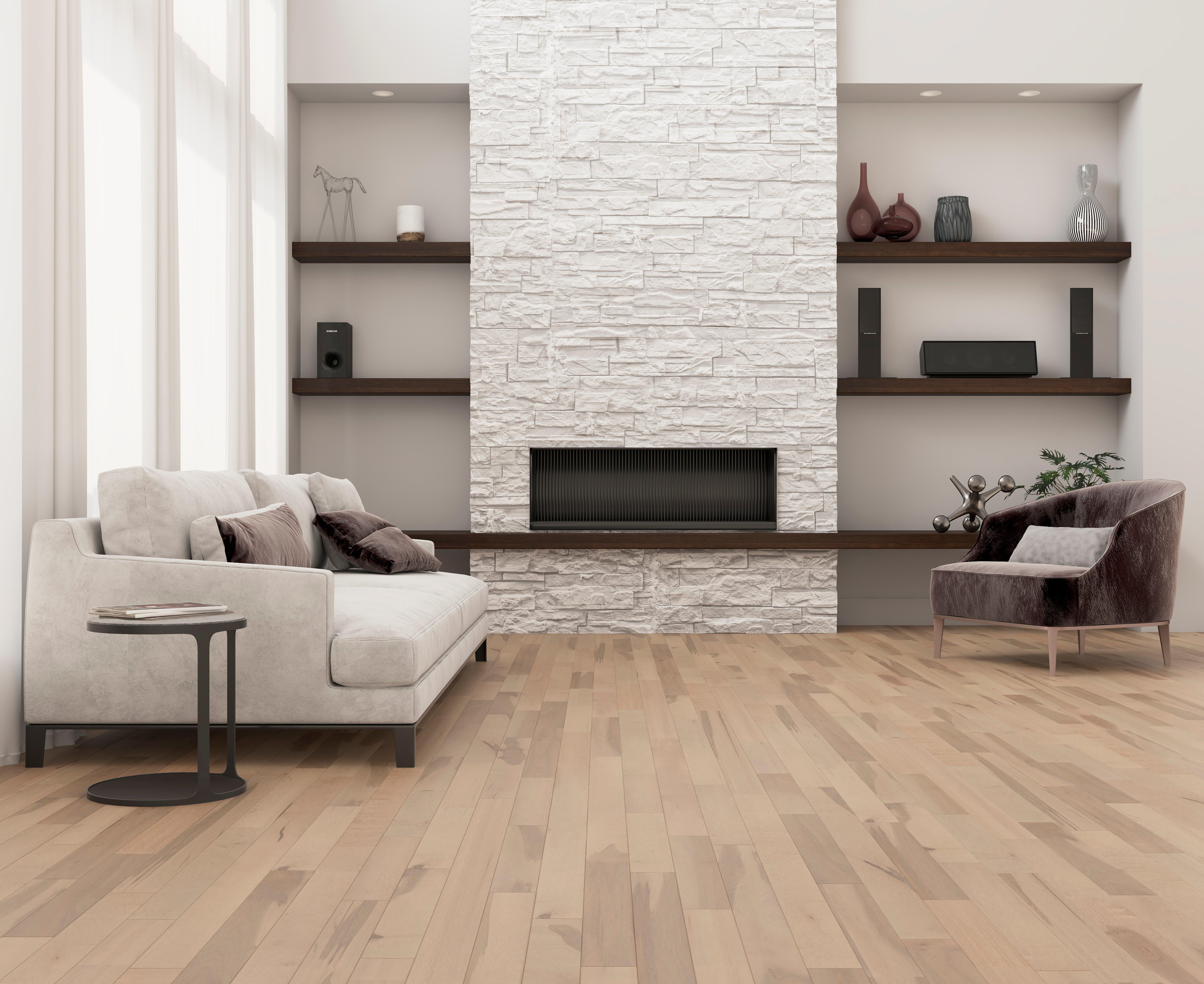Homdel Maple Wire-Brushed Solid Hardwood