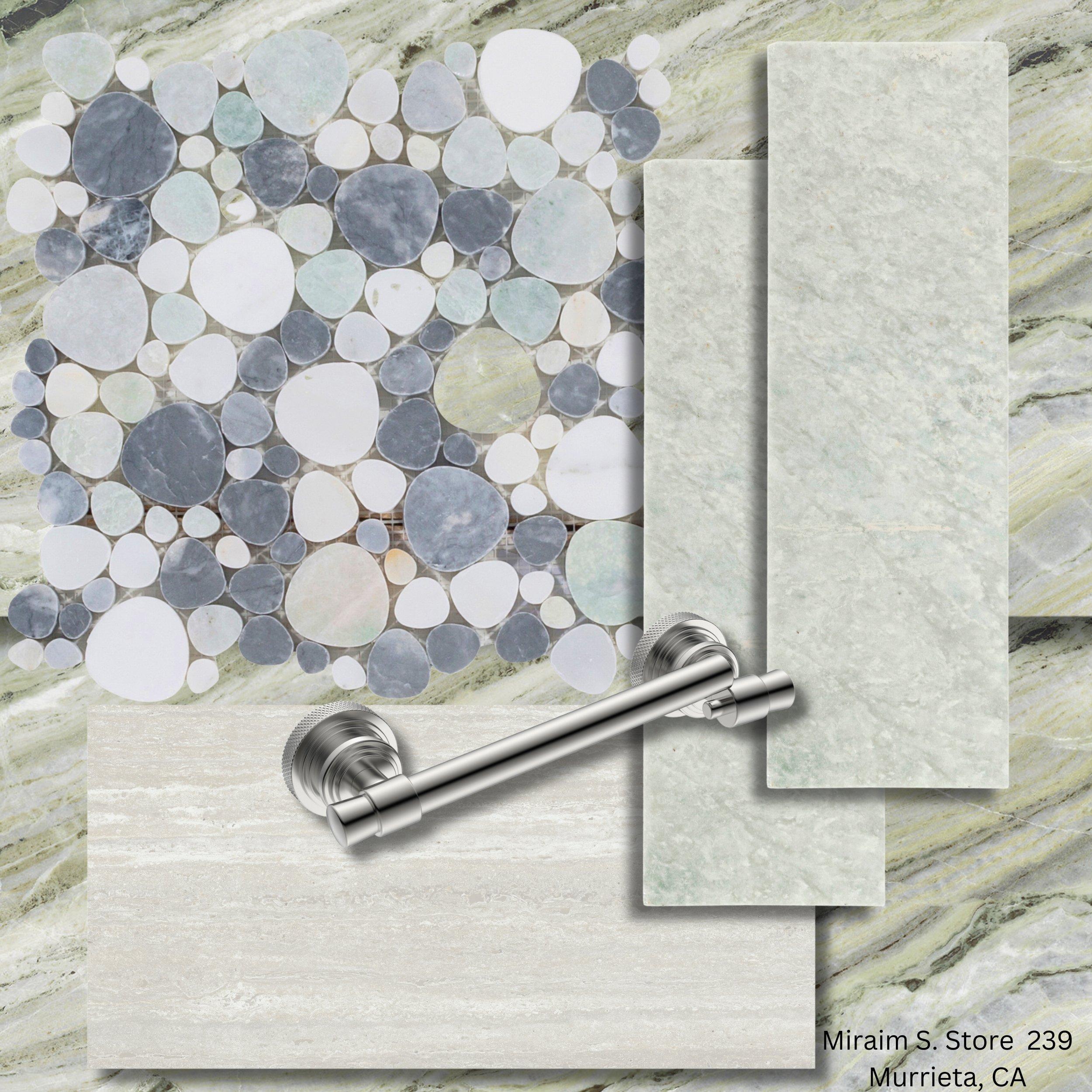 Coastal Marble Pebble Mosaic