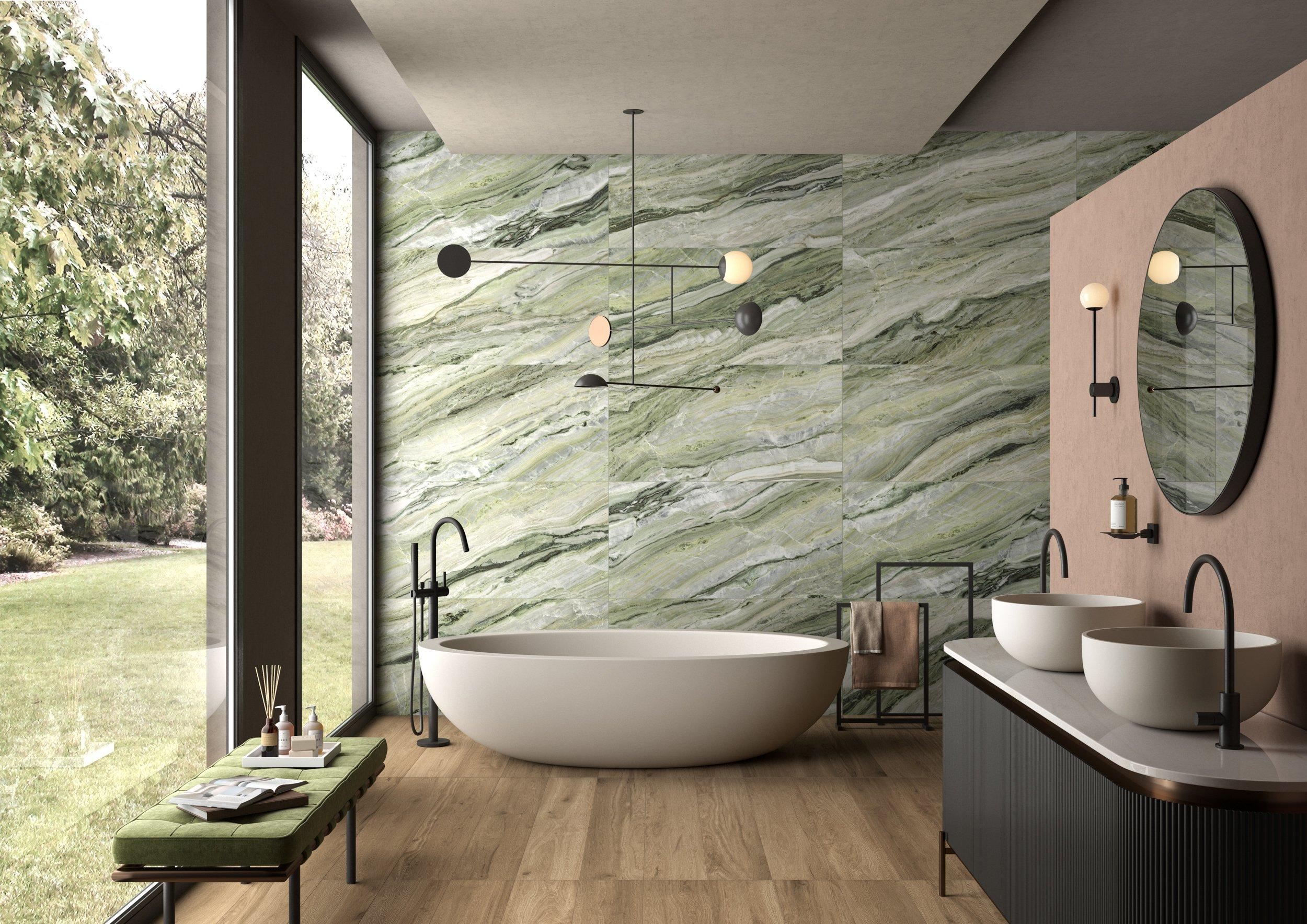 Onyx Marble Turquoise Green Porcelain Wall & Floor Tiles