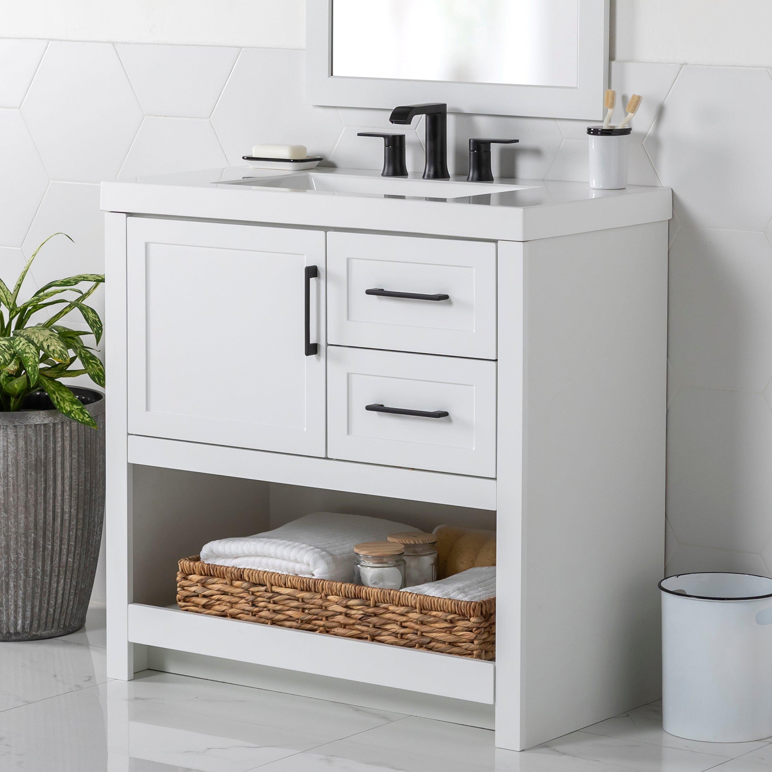 Ashton 37 in. White Vanity | Floor and Decor