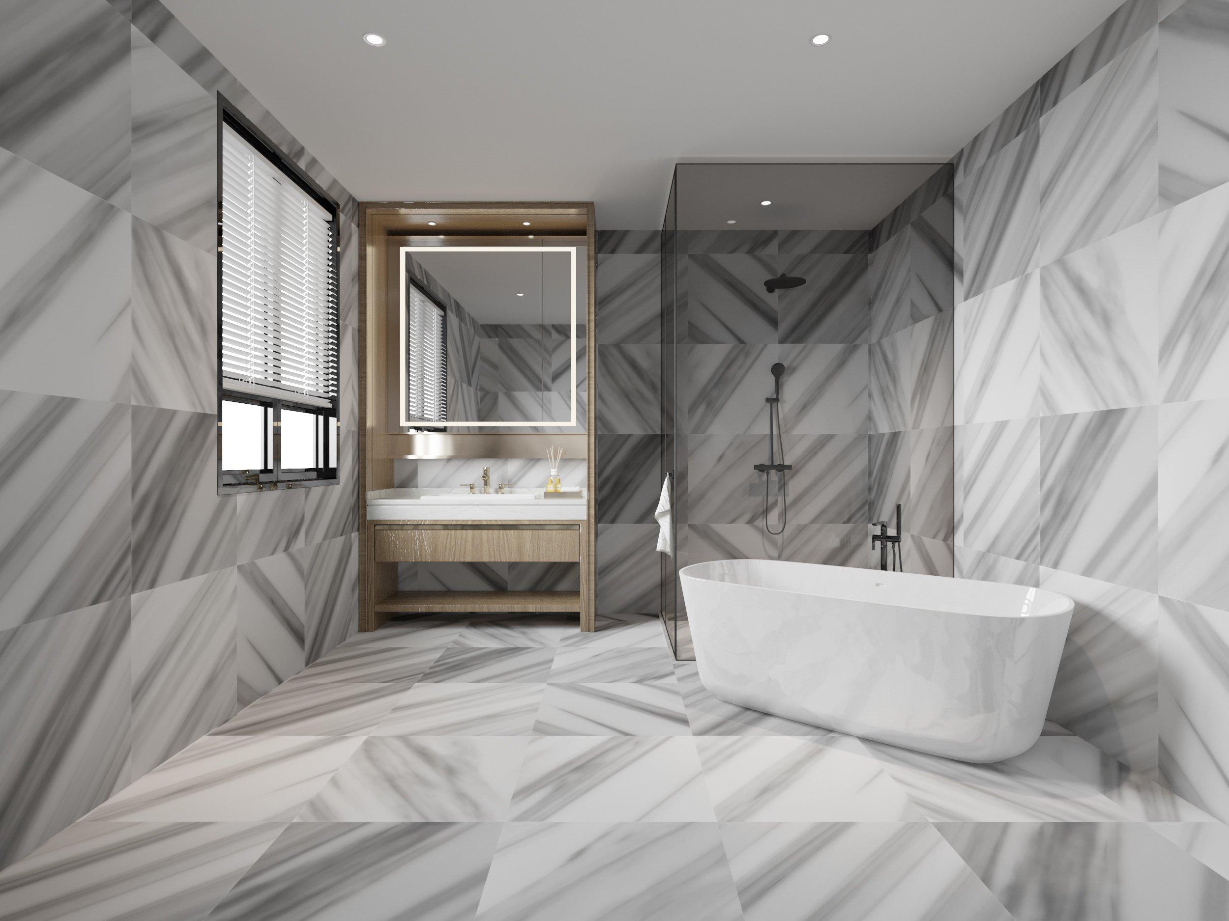 Cristallo White Honed Marble Tile